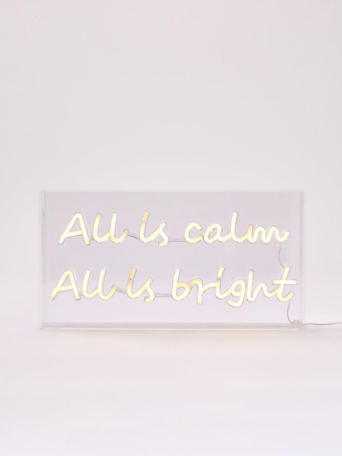 Image 2 of 4 of Festive All Is Calm and Bright Light Christmas Decoration