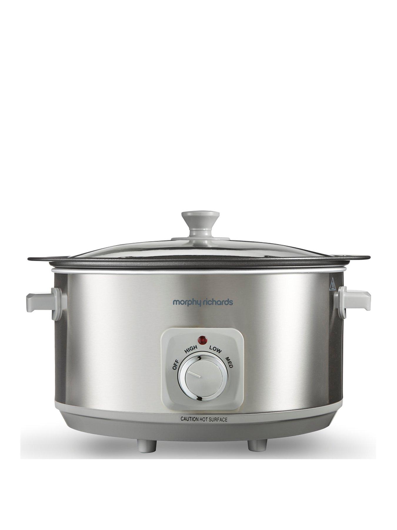 morphy-richards-65l-aluminium-slow-cooker-brushed-stainless-steel