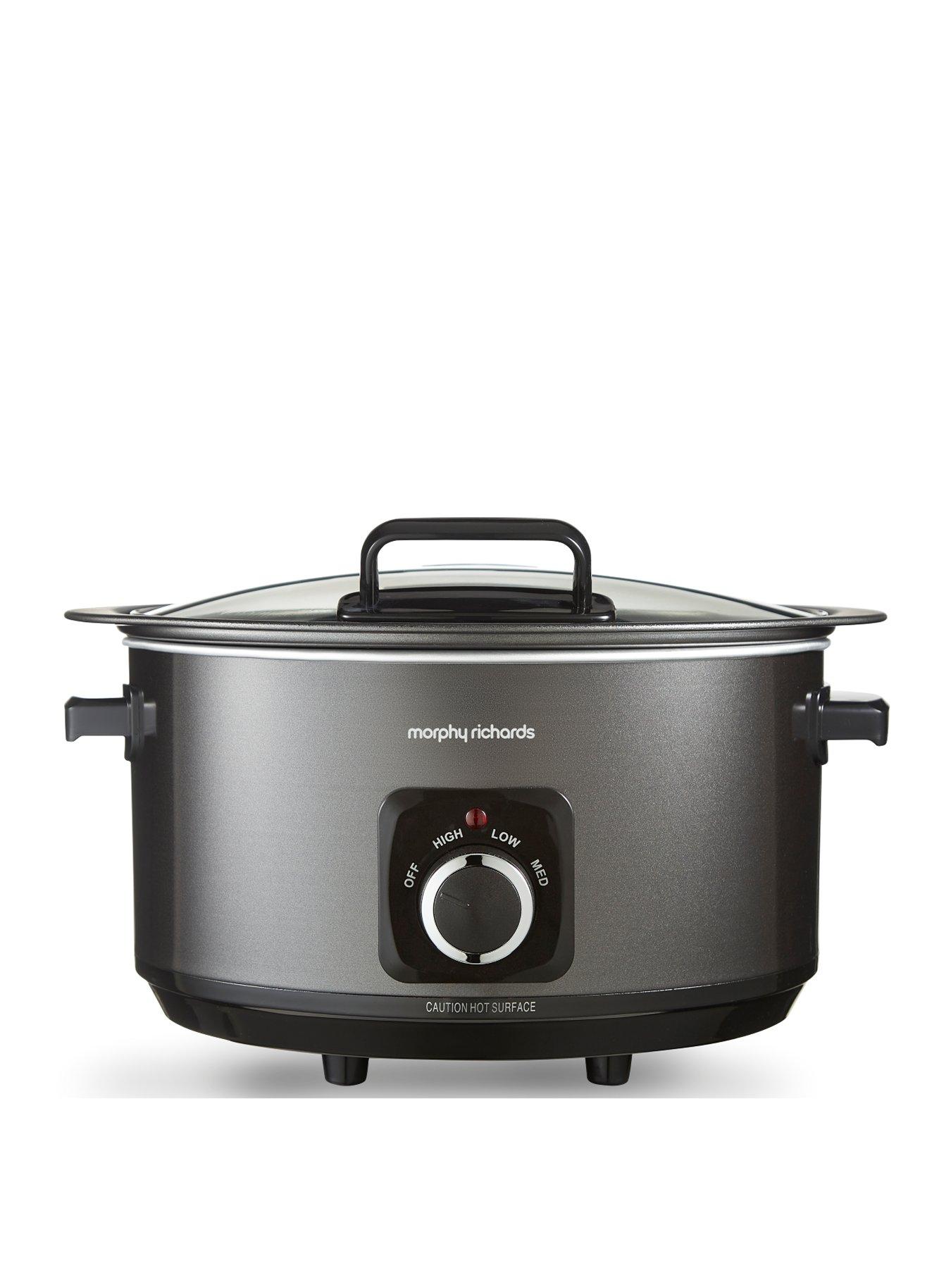 undefined 6.5L Sear  &  Stew Slow Cooker - Hinged Hid - Black - Aluminum