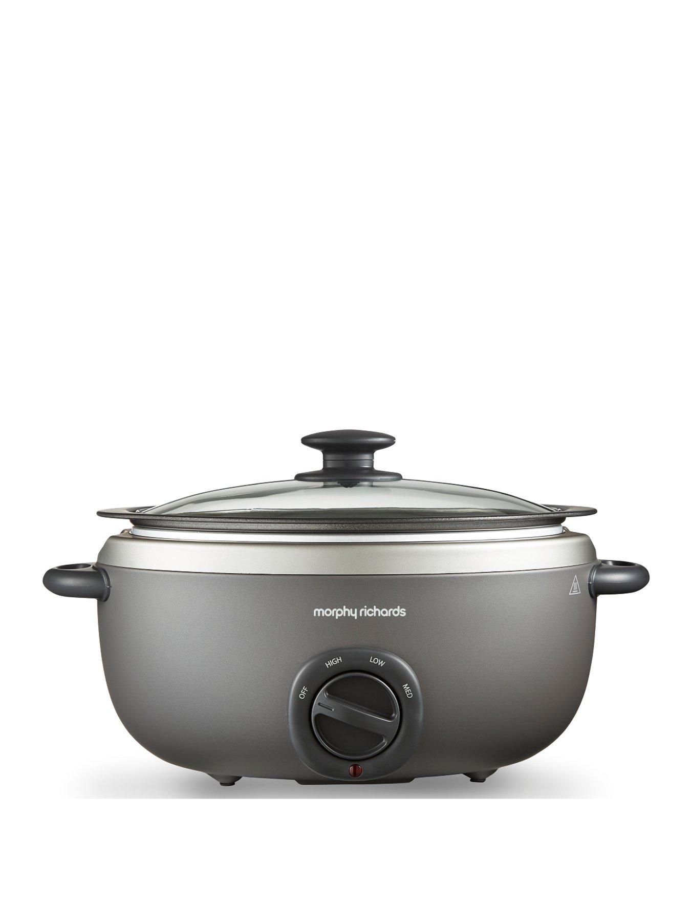 Morphy Richards Sear and Stew Titanium Slow Cooker 6.5L - Oval