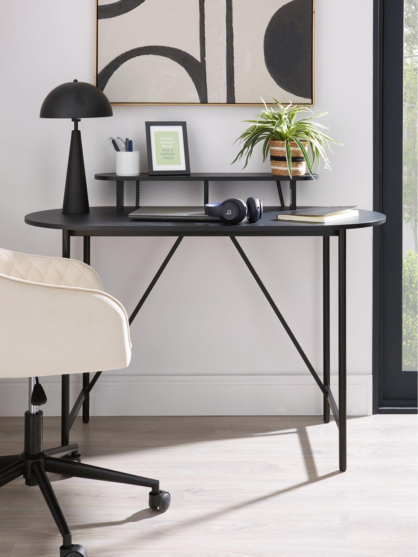 front image of very-home-hava-desk-black