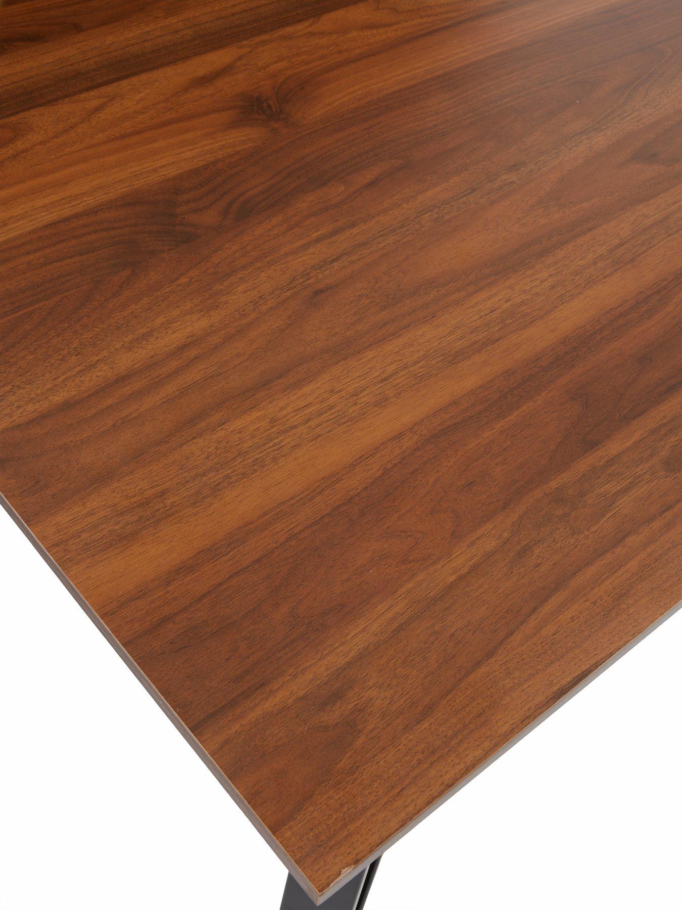  image of very-home-sheldon-160-cm-dining-table-4-fabric-sheldon-chairs-brownblackgreen