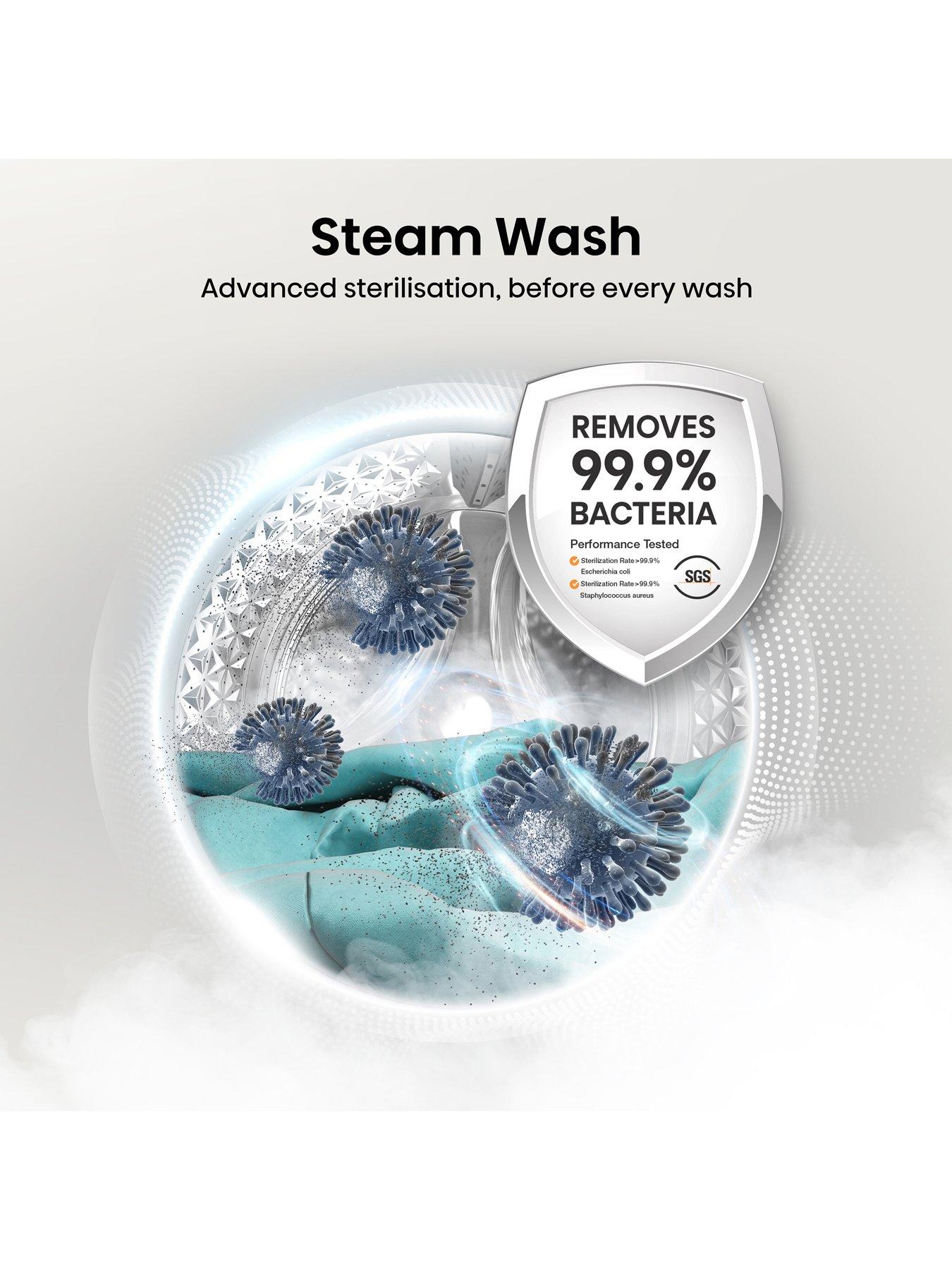 Image 5 of 8 of Hisense 3S Series WF3S9043BW3 9kg Wash, 1400 Spin, Steam Washing Machine - White - A Rated
