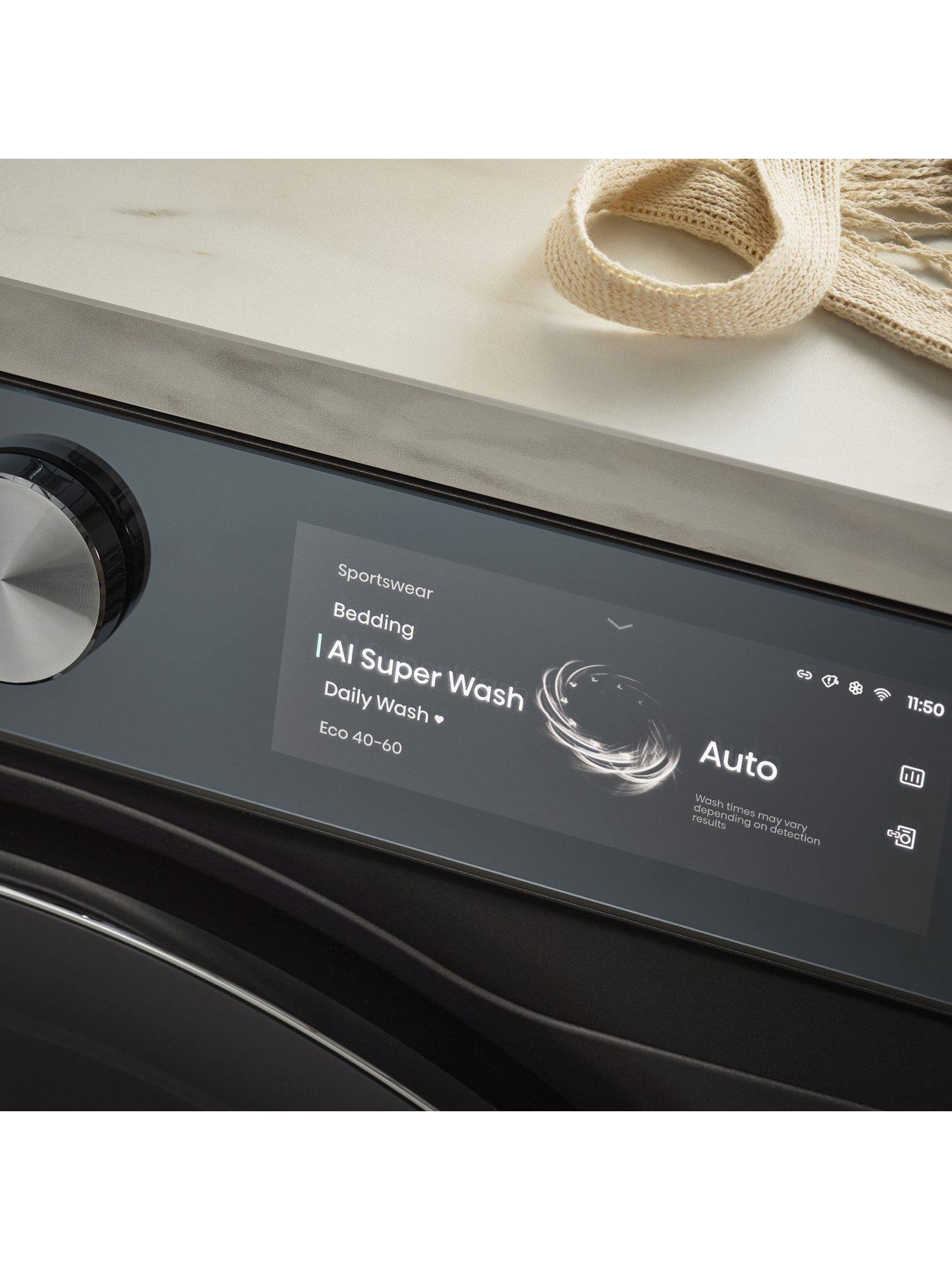  image of hisense-7s-series-wf7s1247bb-12kg-load-1400-spin-ai-washing-machine-with-touch-control-black-a-rated