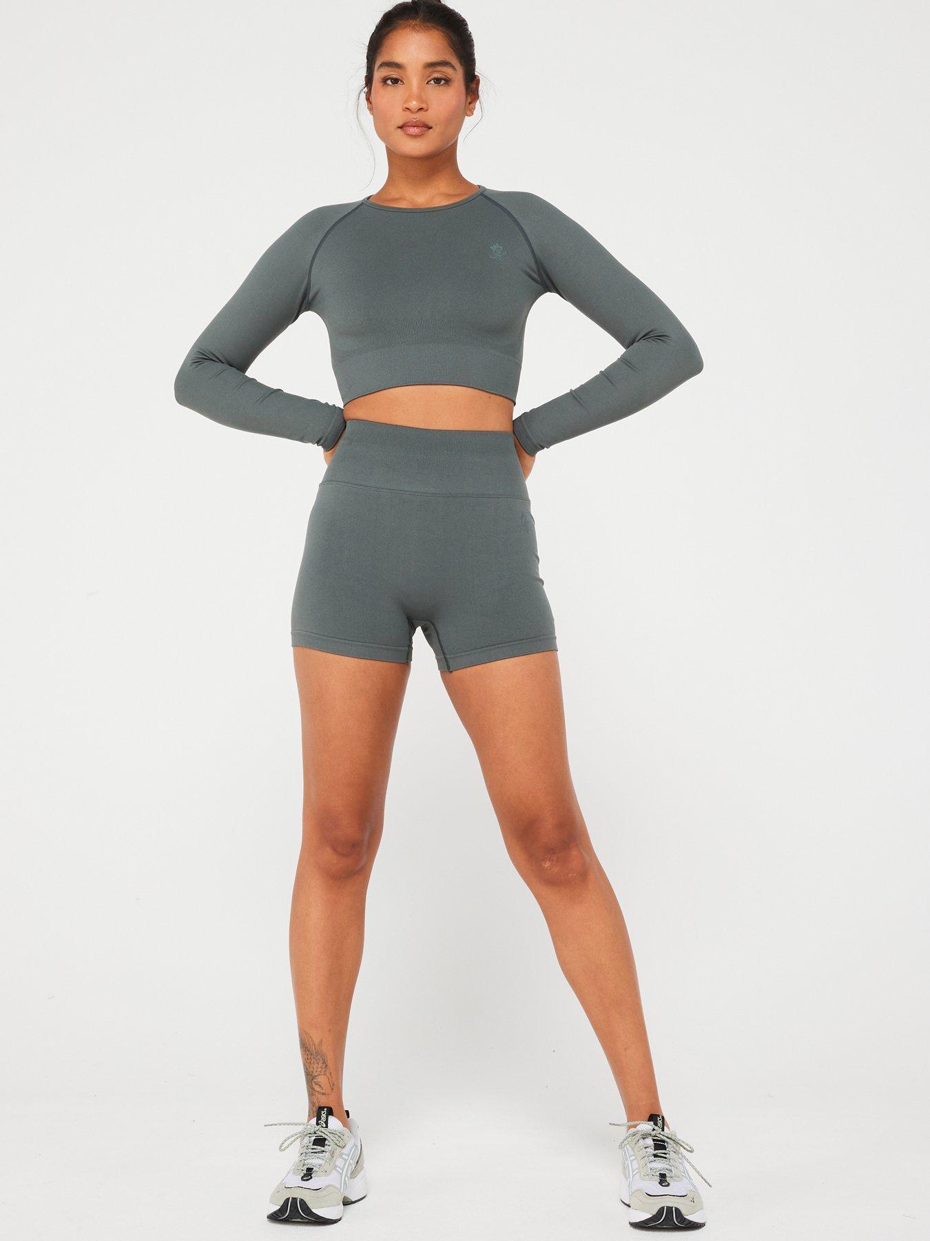  image of gym-king-womens-sculpt-seamless-3-short-green