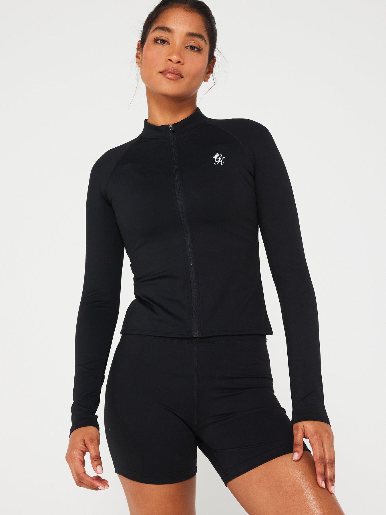 Gym King Womens 365 Full Zip Funnel - Black