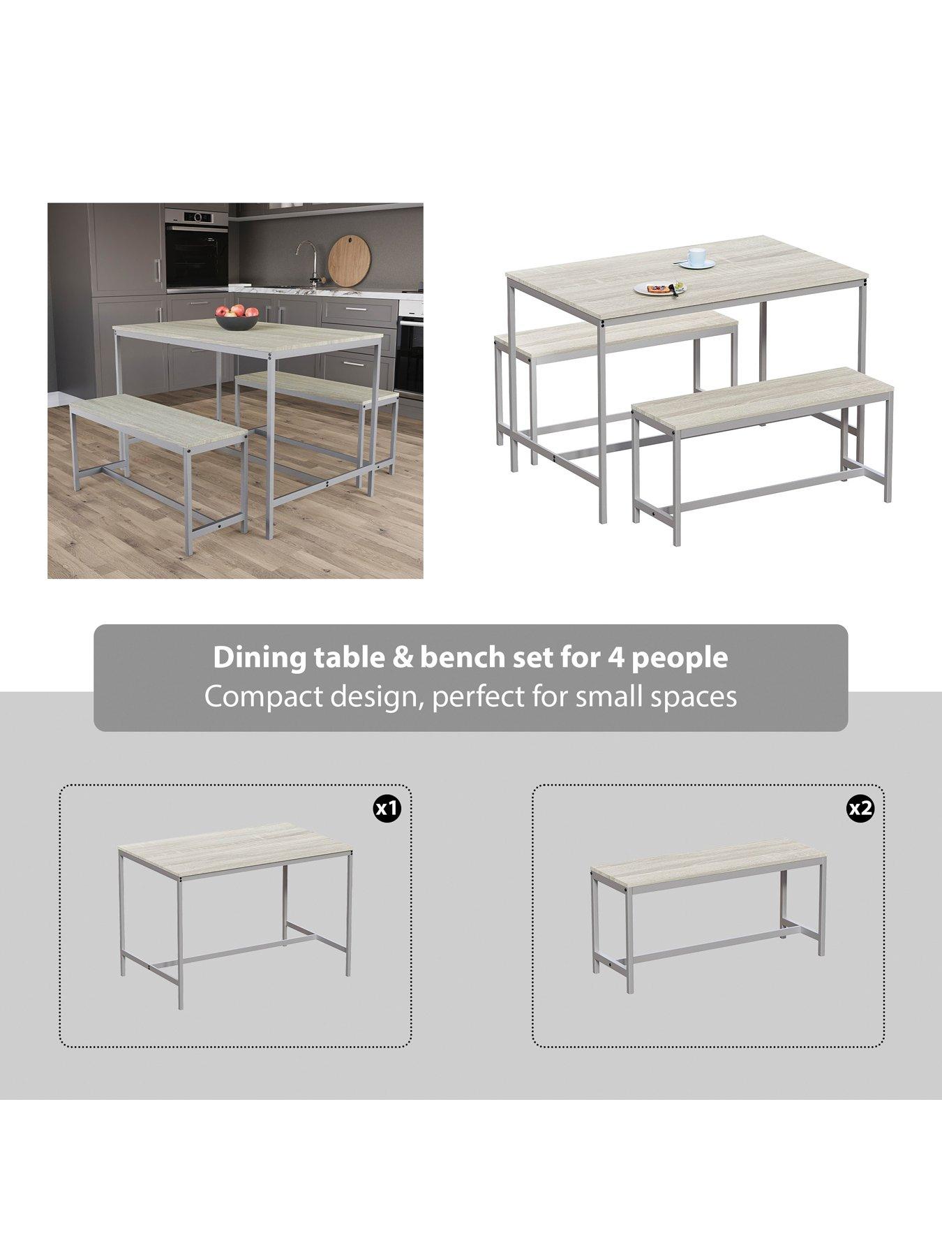  image of vida-designs-roslyn-4-seater-dining-table-with-bench-set