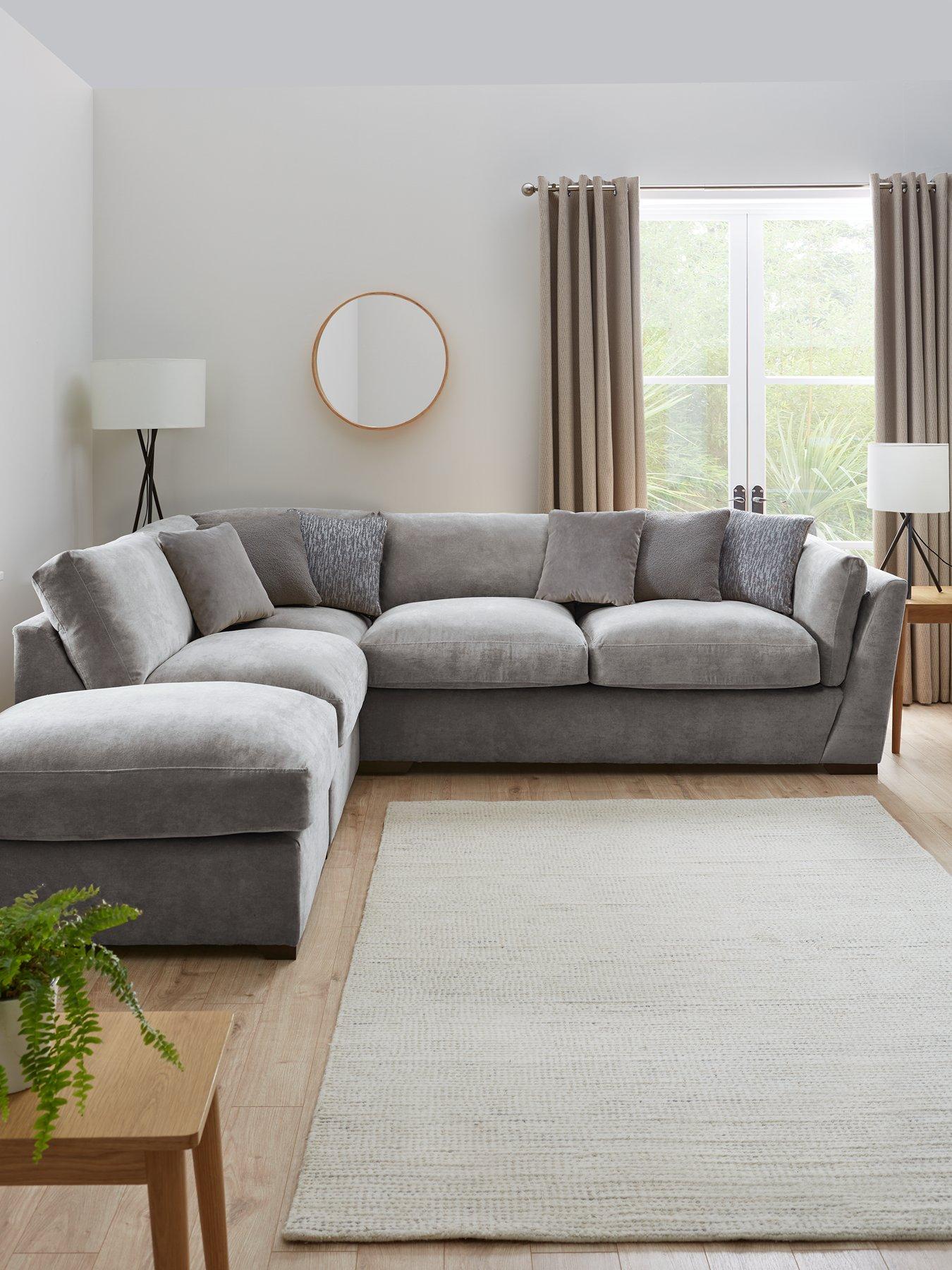 undefined Lexington Left Hand Corner Chaise with Footstool - Made to Order in the UK