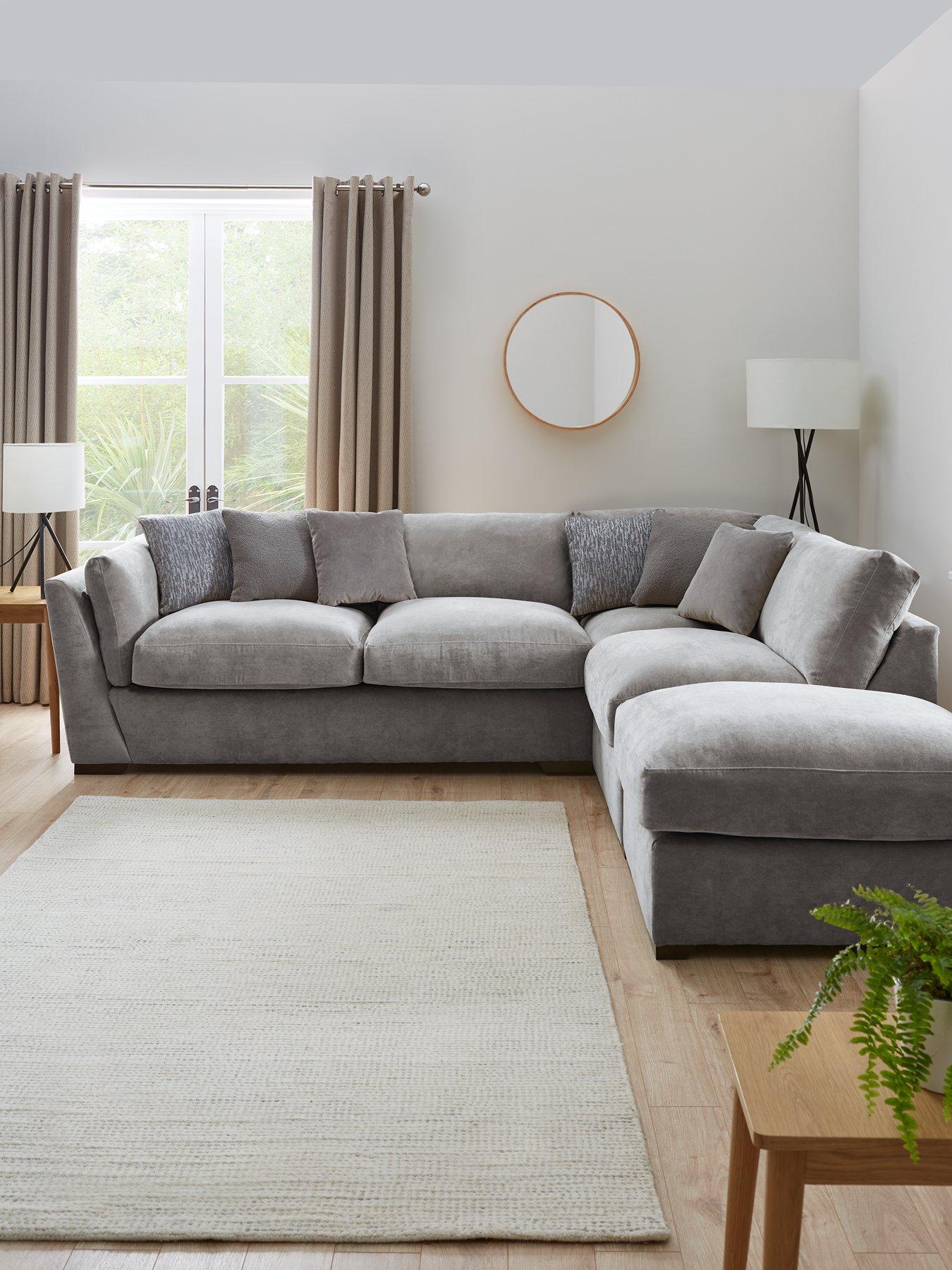 undefined Lexington Right Hand Corner Chaise with Footstool - Made to Order in the UK