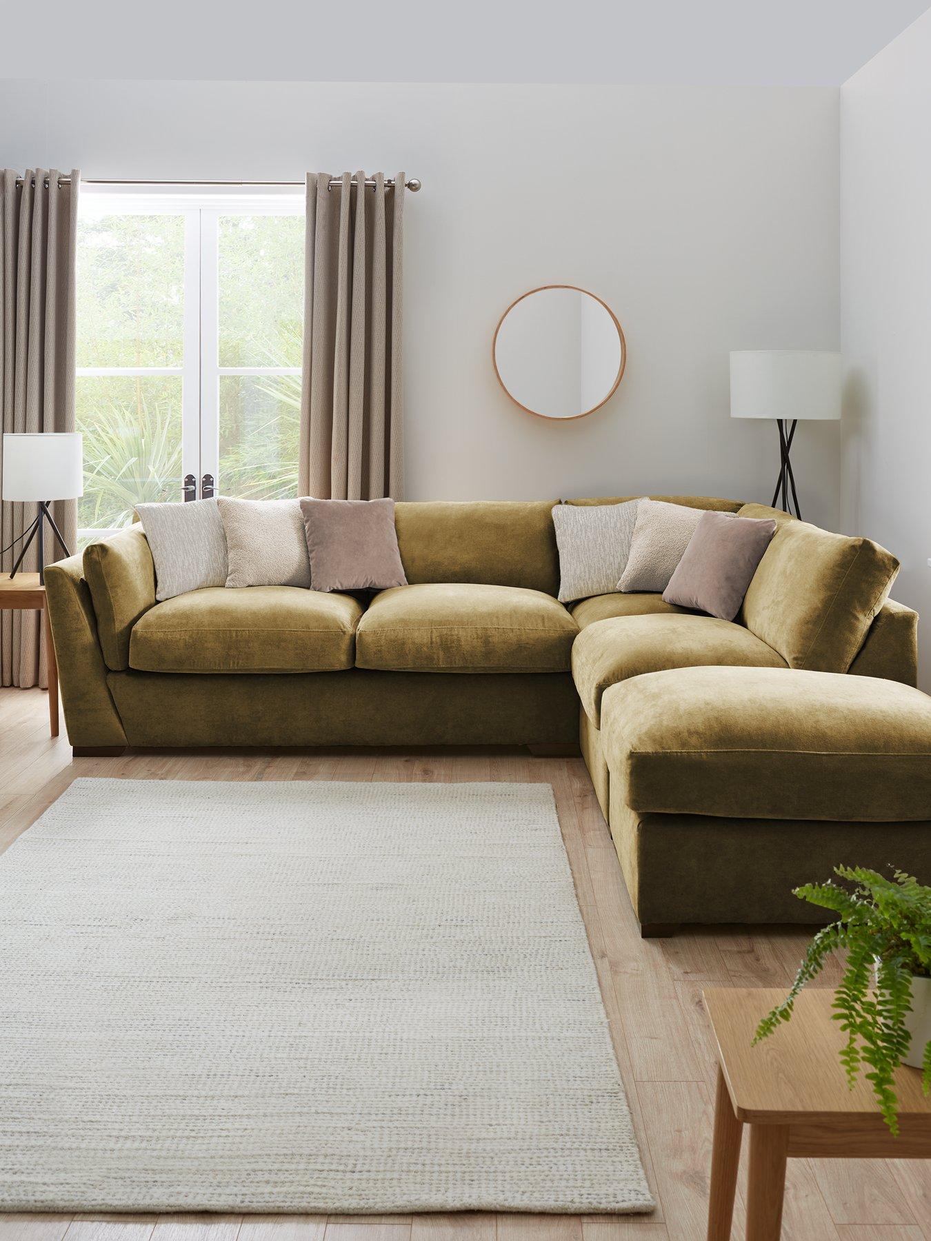 undefined Lexington Right Hand Corner Chaise with Footstool - Made to Order in the UK