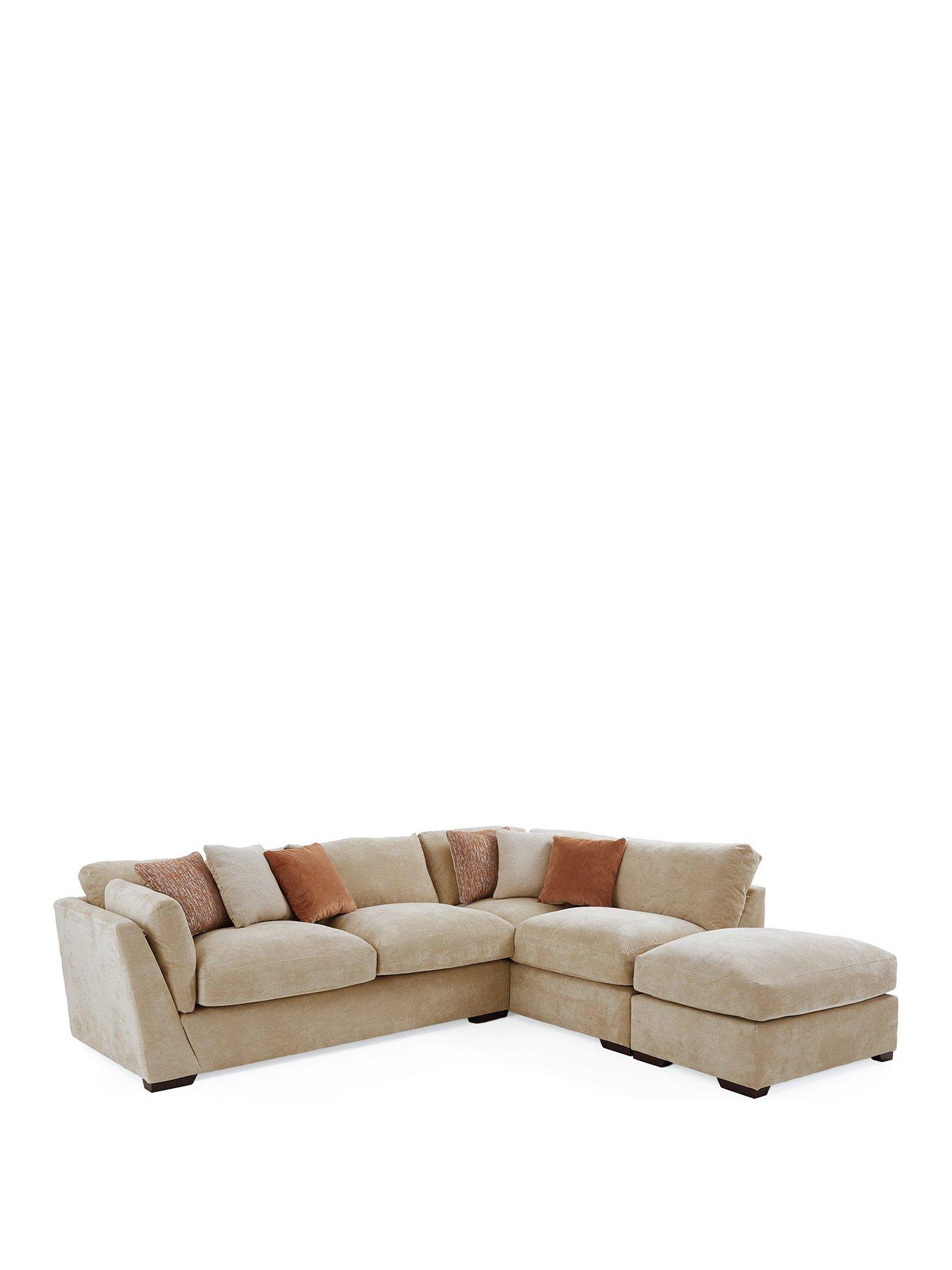  image of very-home-lexington-right-hand-corner-chaise-with-footstool