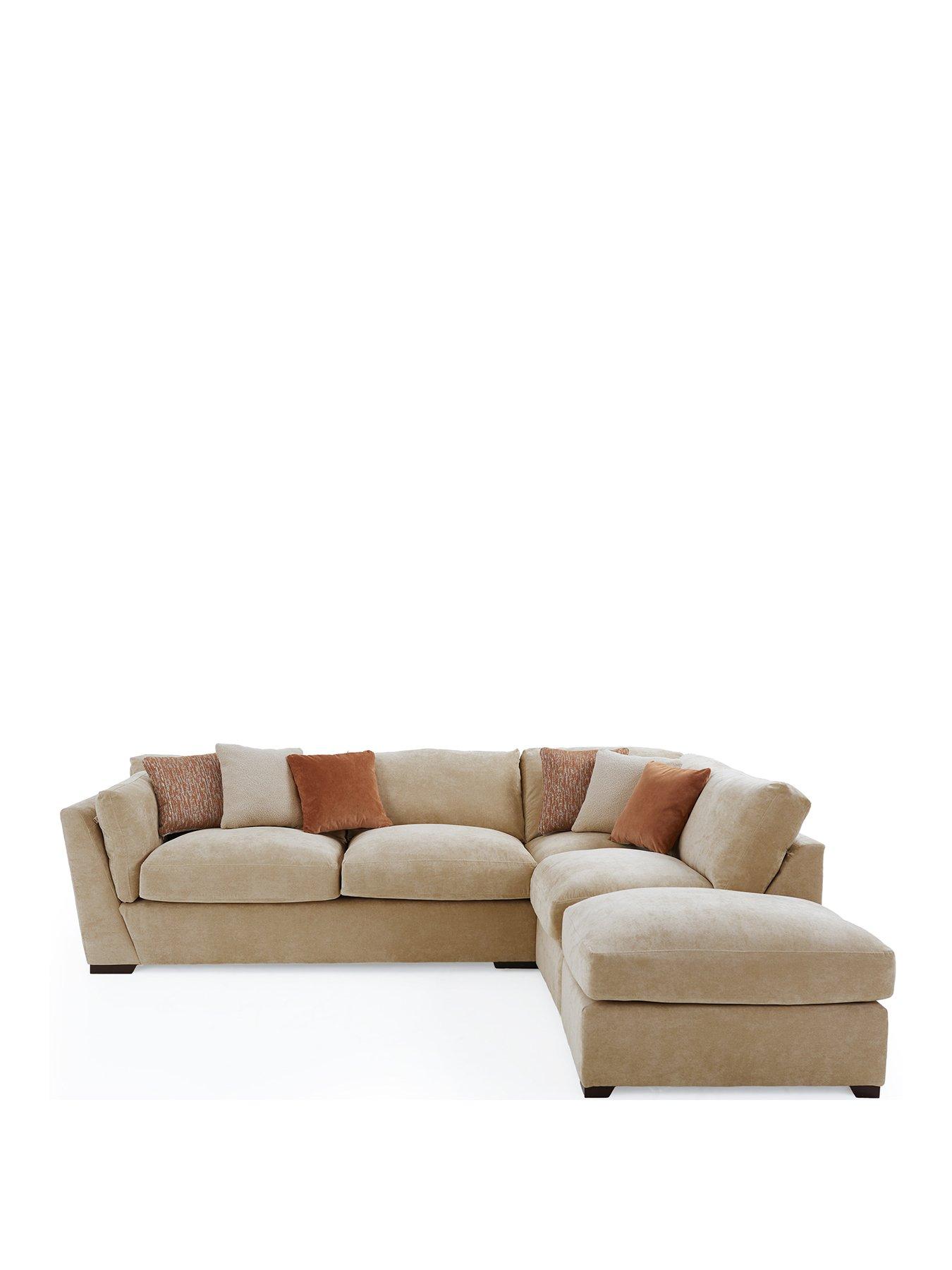  image of very-home-lexington-right-hand-corner-chaise-with-footstool
