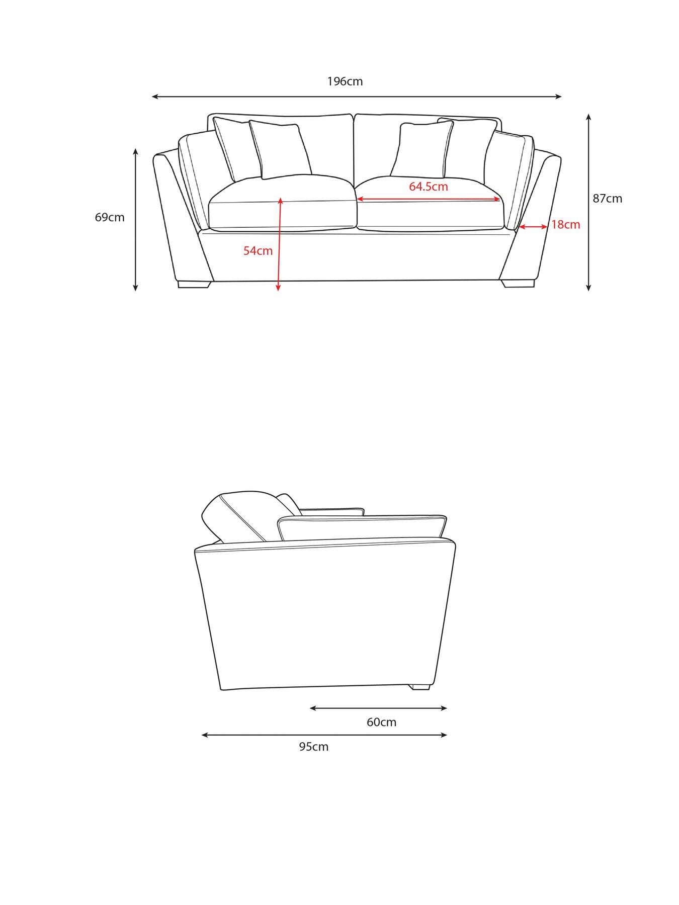 Image 6 of 6 of The Very Collection Lexington 2 Seater&nbsp;Fabric Sofa&nbsp;- Made to Order in the UK - FSC&reg; Certified