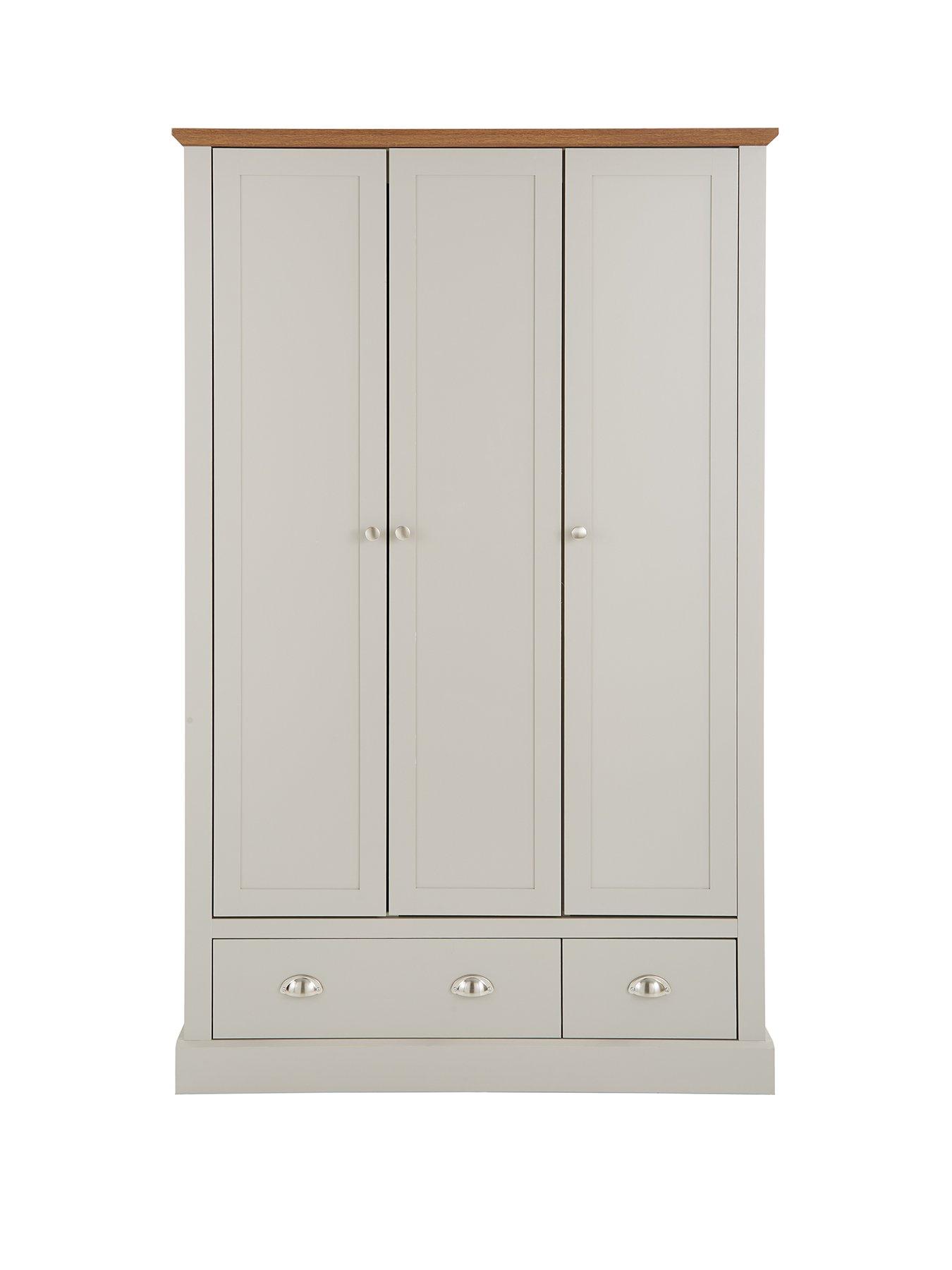 Image 2 of 7 of Very Home Crawford 3 Piece Package Deal - 3 Door Wardrobe, 4 Drawer Chest and 2 Drawer Bedside Chest