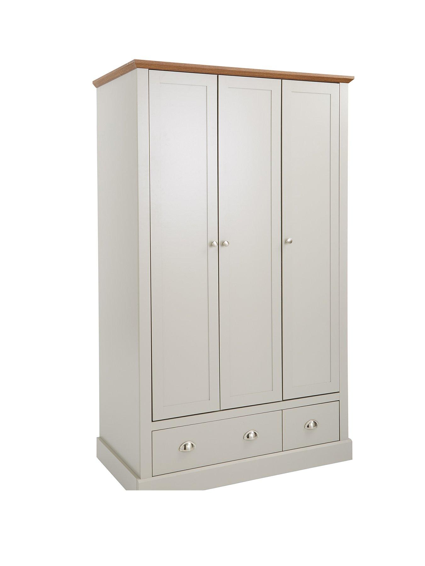 Image 3 of 7 of Very Home Crawford 3 Piece Package Deal - 3 Door Wardrobe, 4 Drawer Chest and 2 Drawer Bedside Chest