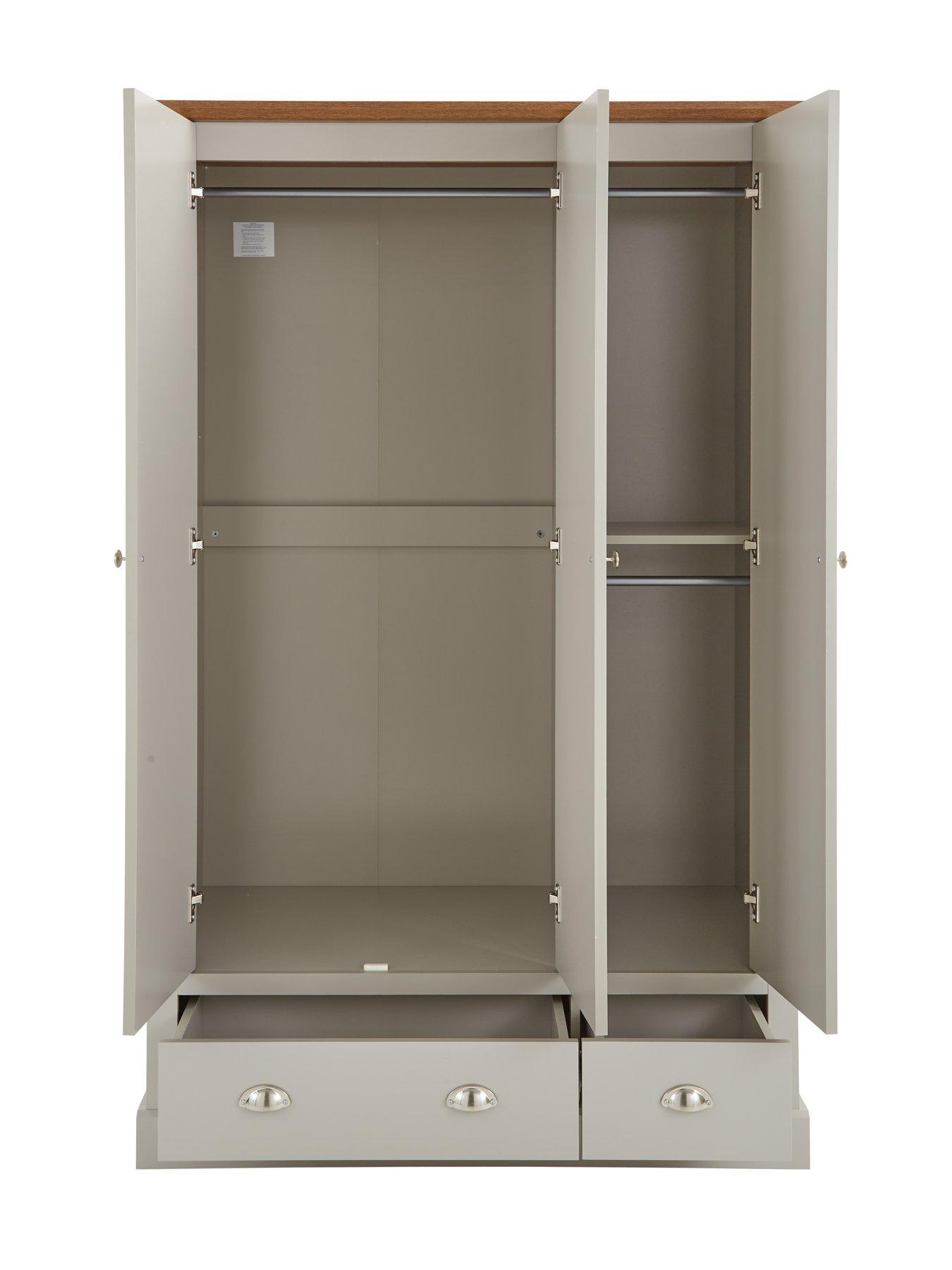 Image 4 of 7 of Very Home Crawford 3 Piece Package Deal - 3 Door Wardrobe, 4 Drawer Chest and 2 Drawer Bedside Chest