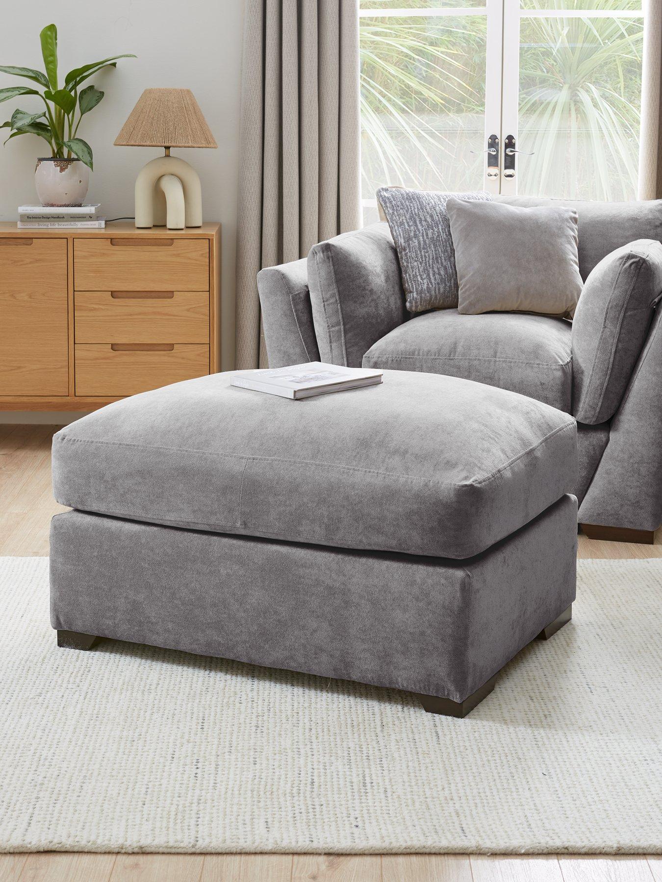 Very Home Lexington Large Fabric Footstool - Made to Order in the UK