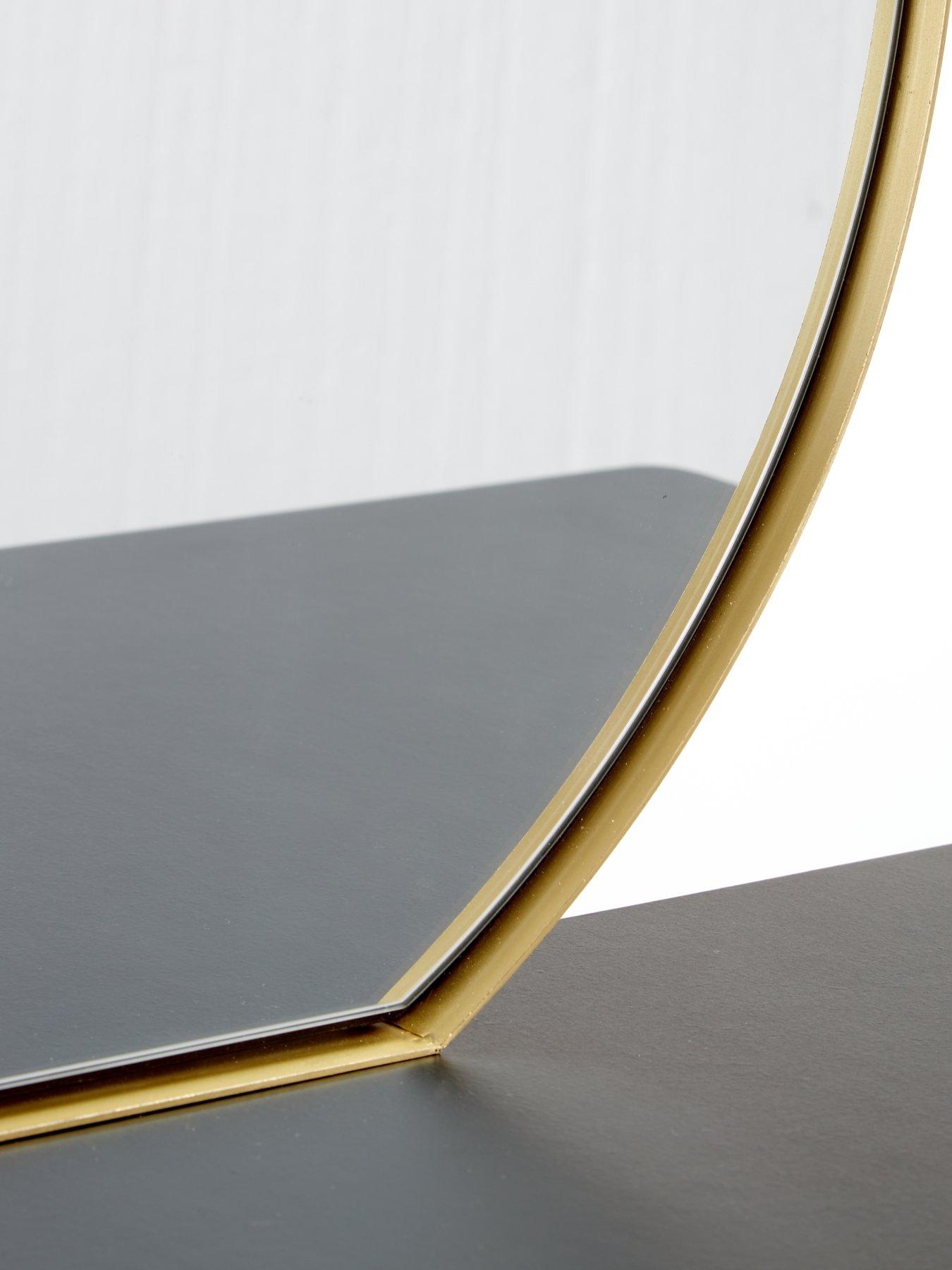  image of the-very-collection-cora-dressing-table-and-mirror-set-blackbrass