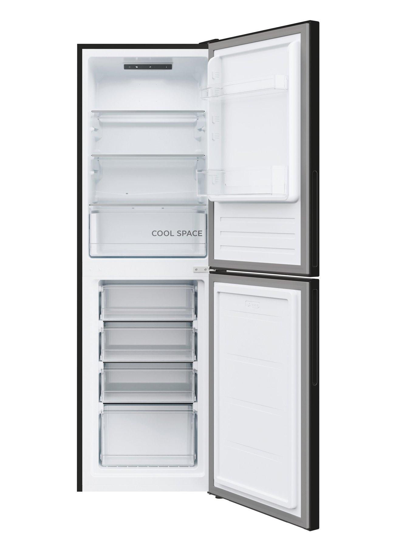  image of hoover-h-fridge-300-hoct3l517ebk-55cm-widenbsp175cm-tall-low-frost-freestandingnbspfridge-freezer--nbspblack