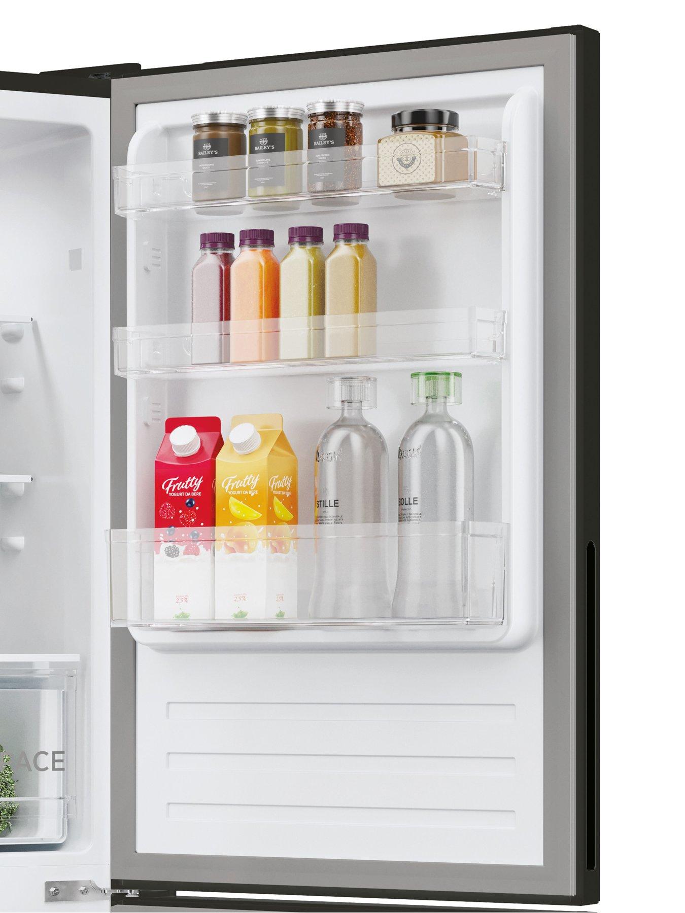  image of hoover-h-fridge-300-hoct3l517ebk-55cm-widenbsp175cm-tall-low-frost-freestandingnbspfridge-freezer--nbspblack