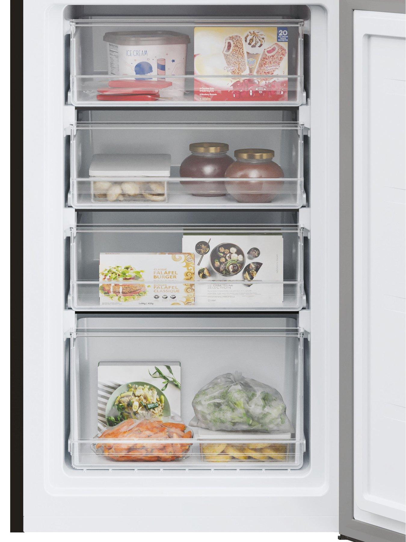  image of hoover-h-fridge-300-hoct3l517ebk-55cm-widenbsp175cm-tall-low-frost-freestandingnbspfridge-freezer--nbspblack