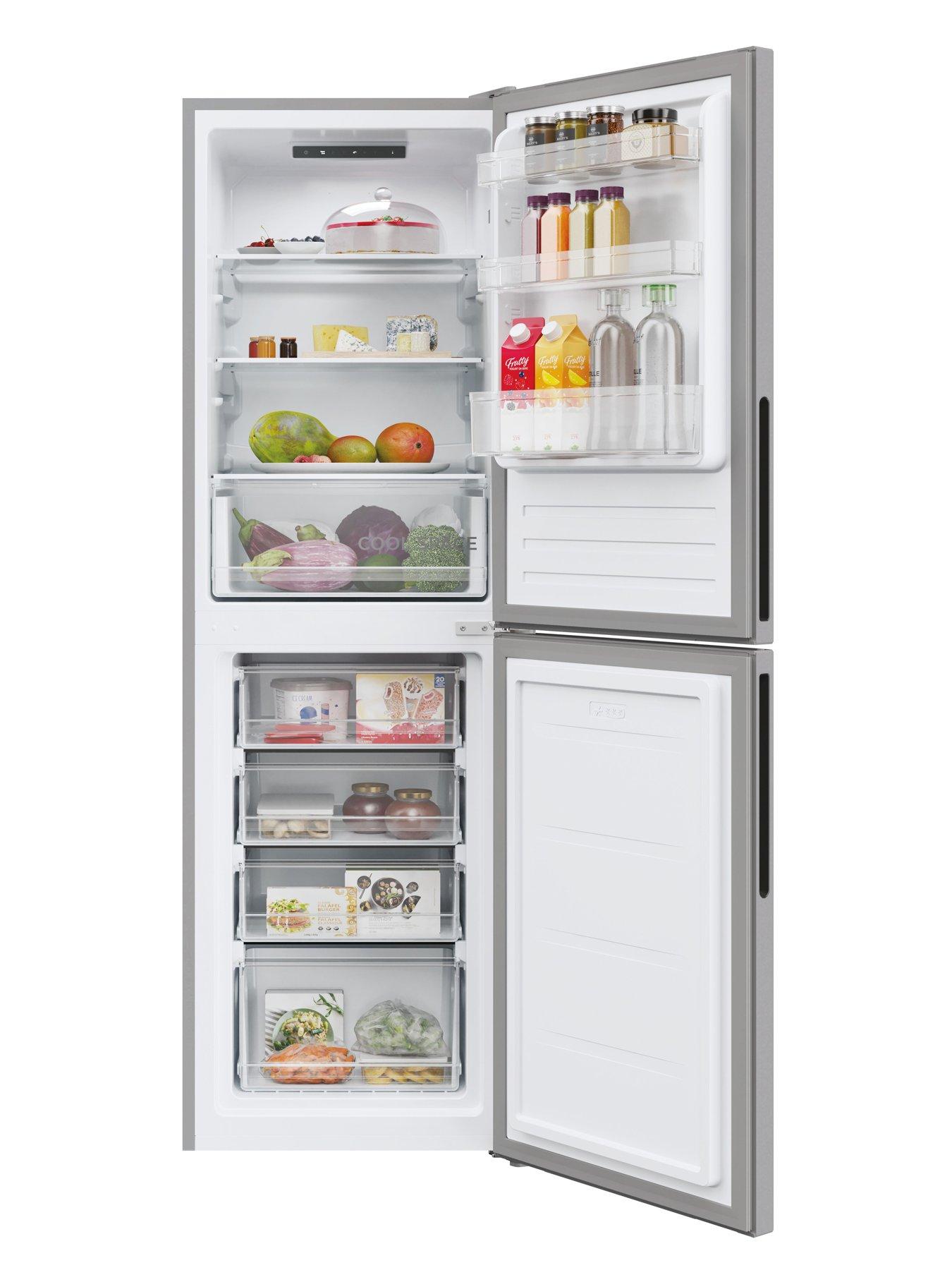 stillFront image of hoover-h-fridge-300-hoct3l517esk-1-low-frost-fridge-freezer--nbspsilver