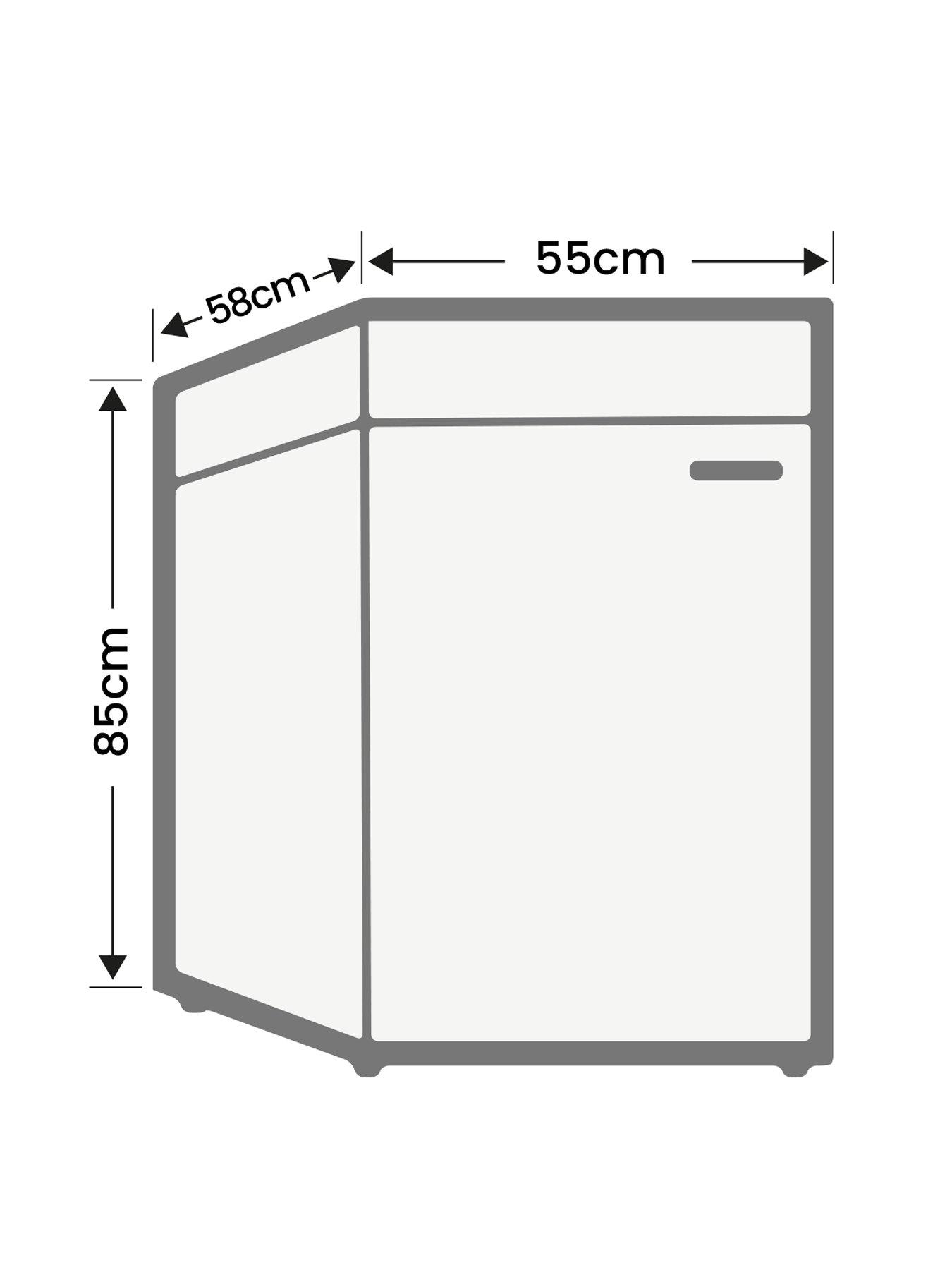 Image 4 of 4 of Hoover HOLHS58EBHK UC 55cm Freestanding Fridge - Black