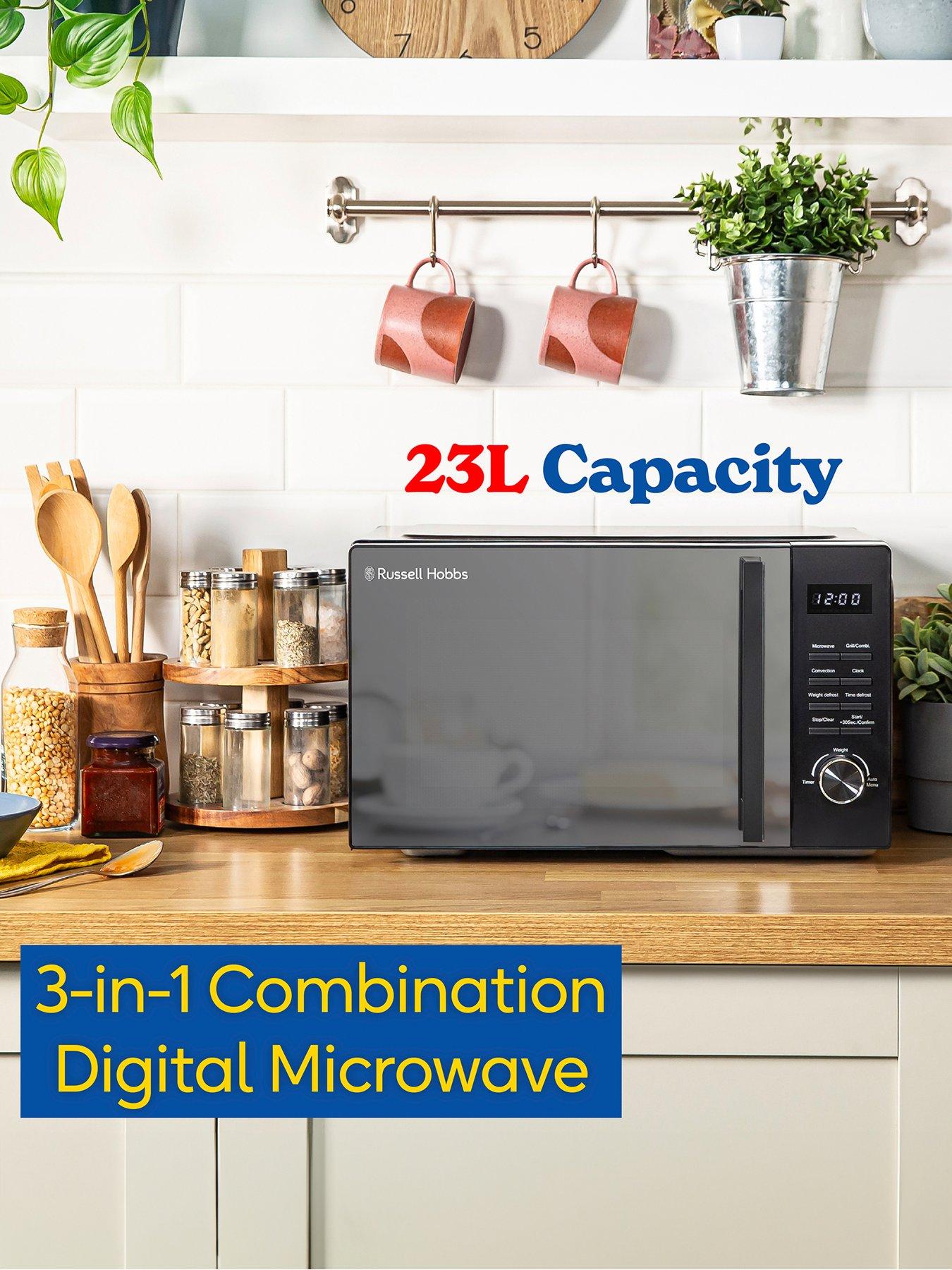  image of russell-hobbs-rhm2366b-23l-digital-combination-microwave-in-black