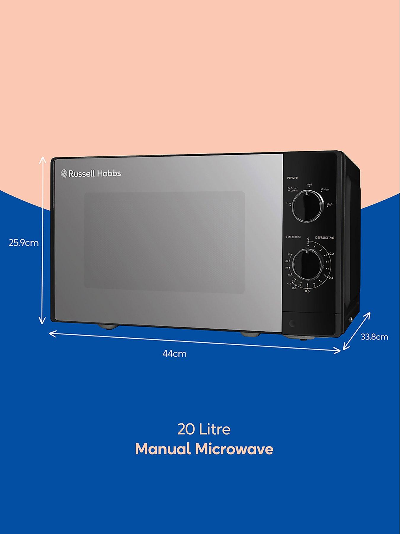 image of russell-hobbs-rhm2027b-compact-solo-manual-microwave-20l-black