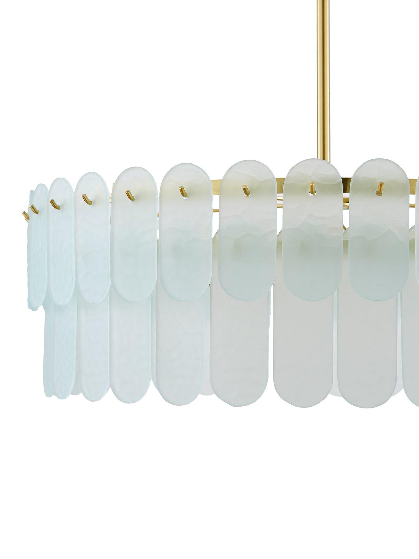  image of very-home-glass-oval-chandelier