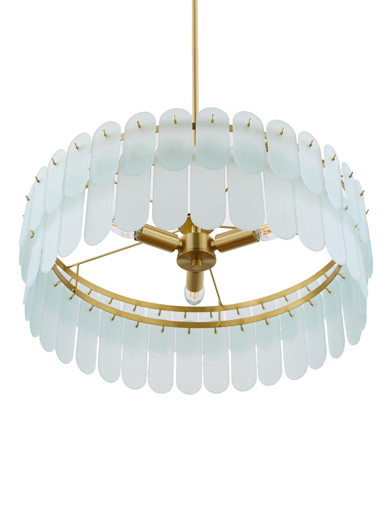  image of very-home-glass-oval-chandelier