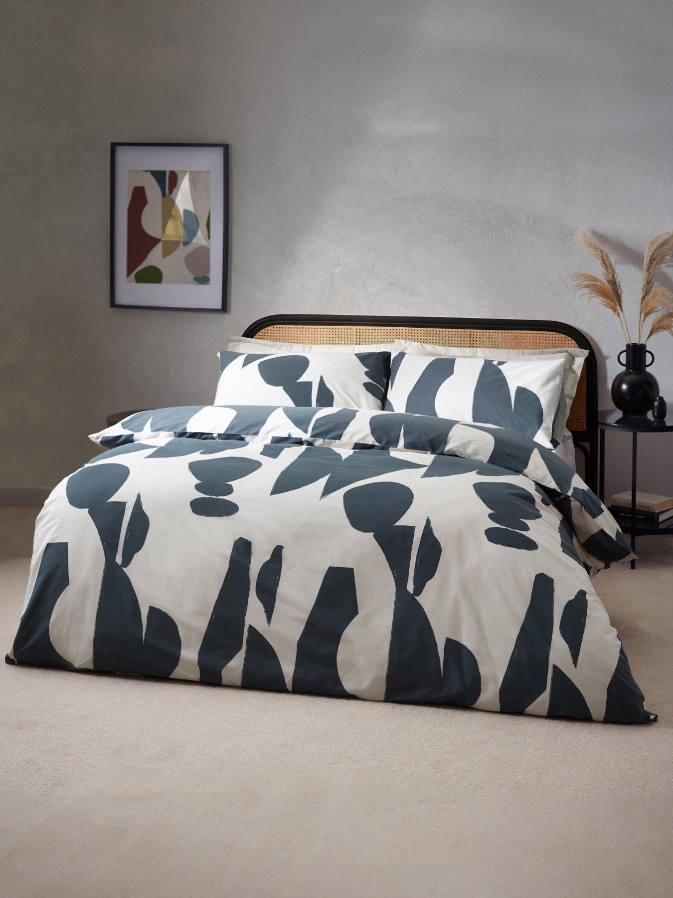 undefined Meta Abstract Dusk Blue Duvet Cover Set