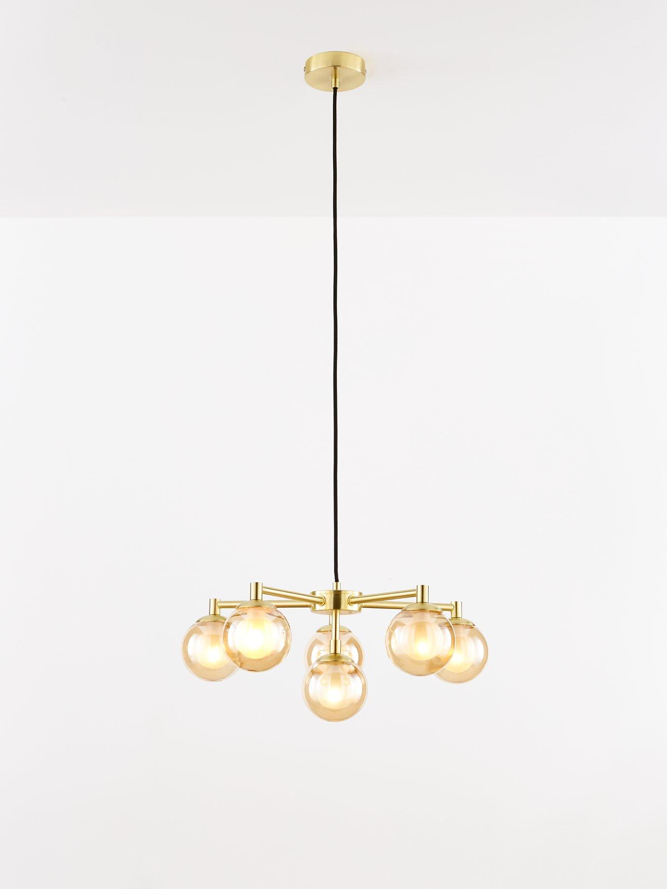 The Very Collection Double Glass 6-Light Chandelier Ceiling Light