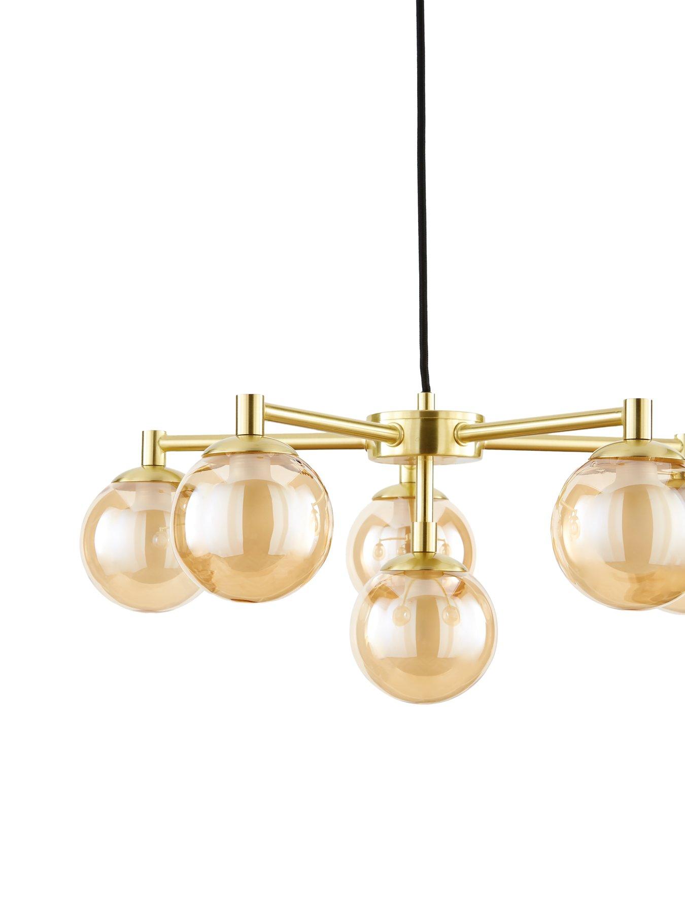 Image 4 of 7 of The Very Collection Double Glass 6-Light Chandelier Ceiling Light