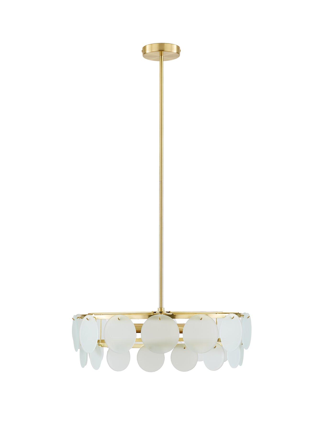Image 2 of 7 of The Very Collection Glass Circle 5-Light Chandelier Ceiling Light