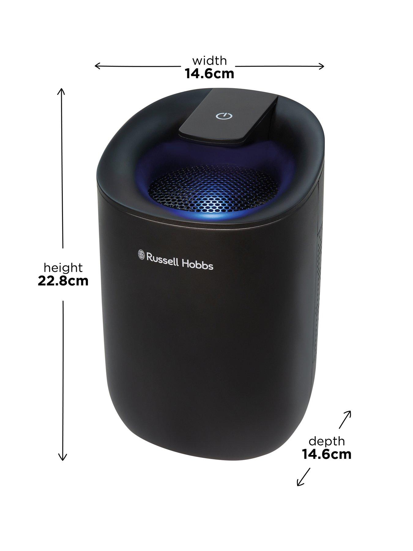  image of russell-hobbs-rhdh1061b-fresh-air-mini-compact-dehumidifier-300mlday-black