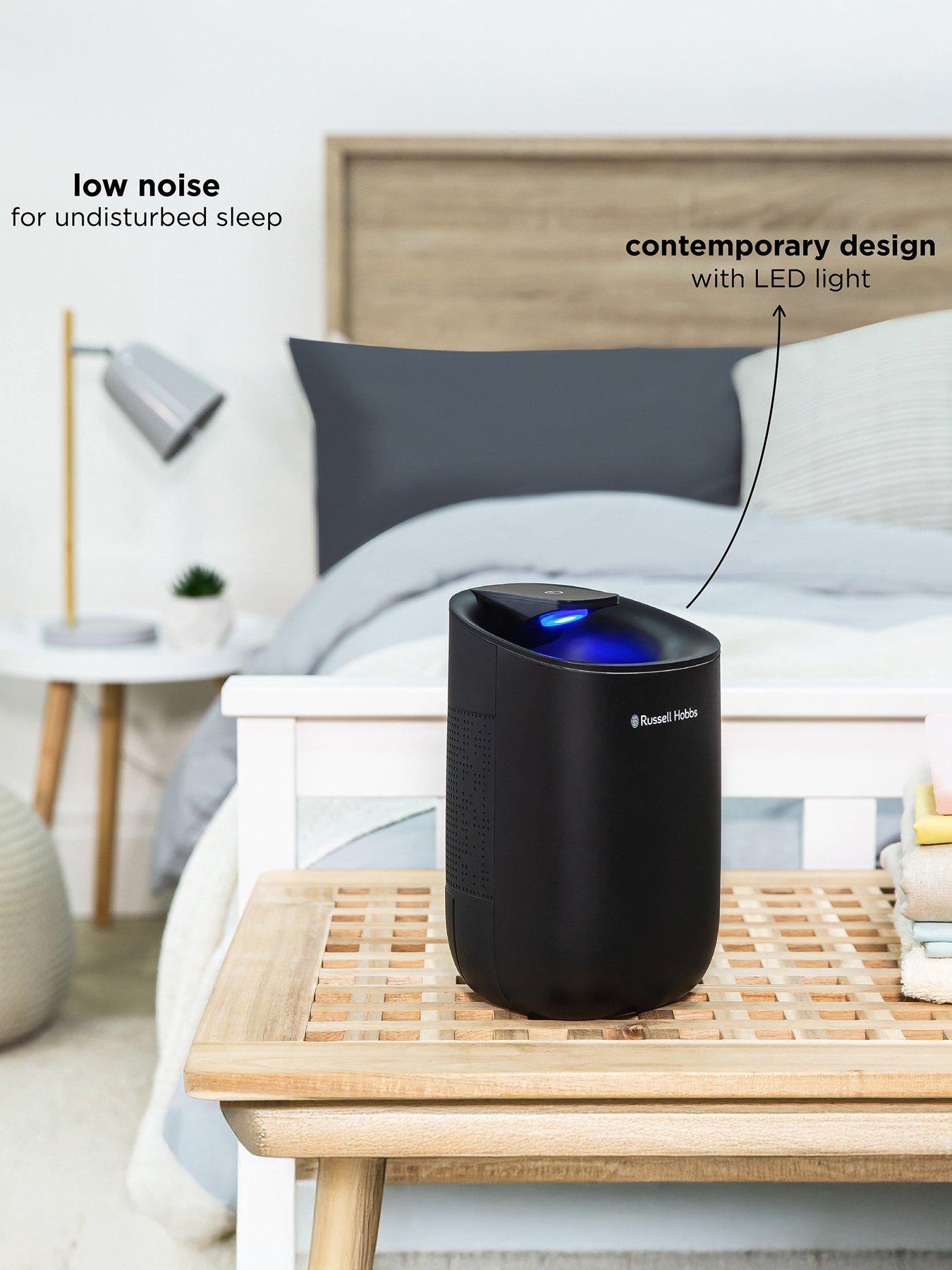  image of russell-hobbs-rhdh1061b-fresh-air-mini-compact-dehumidifier-300mlday-black