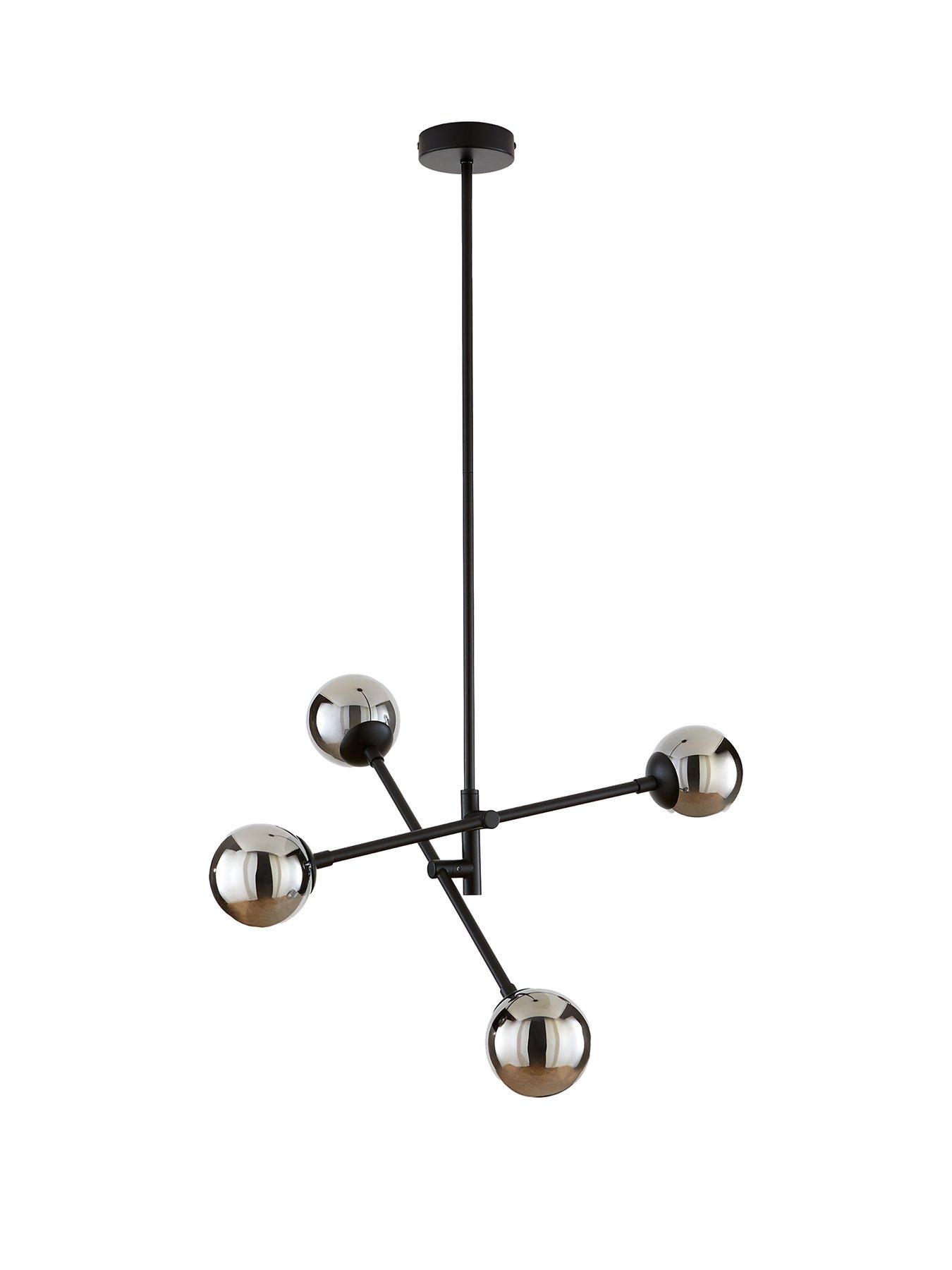 Image 2 of 7 of The Very Collection Double Glass 4-Light Chandelier Ceiling Light