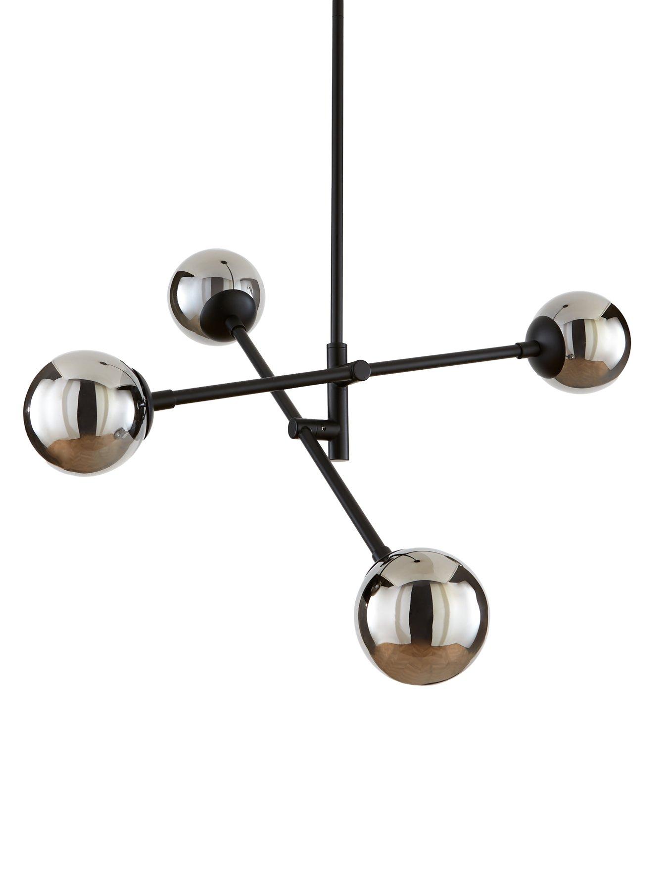 Image 6 of 7 of The Very Collection Double Glass 4-Light Chandelier Ceiling Light