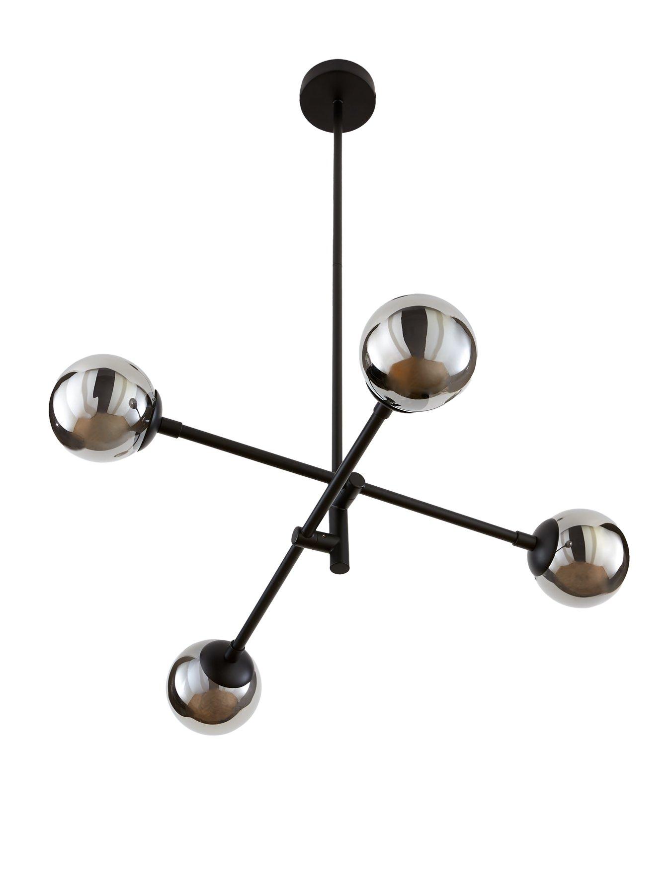 Image 7 of 7 of The Very Collection Double Glass 4-Light Chandelier Ceiling Light