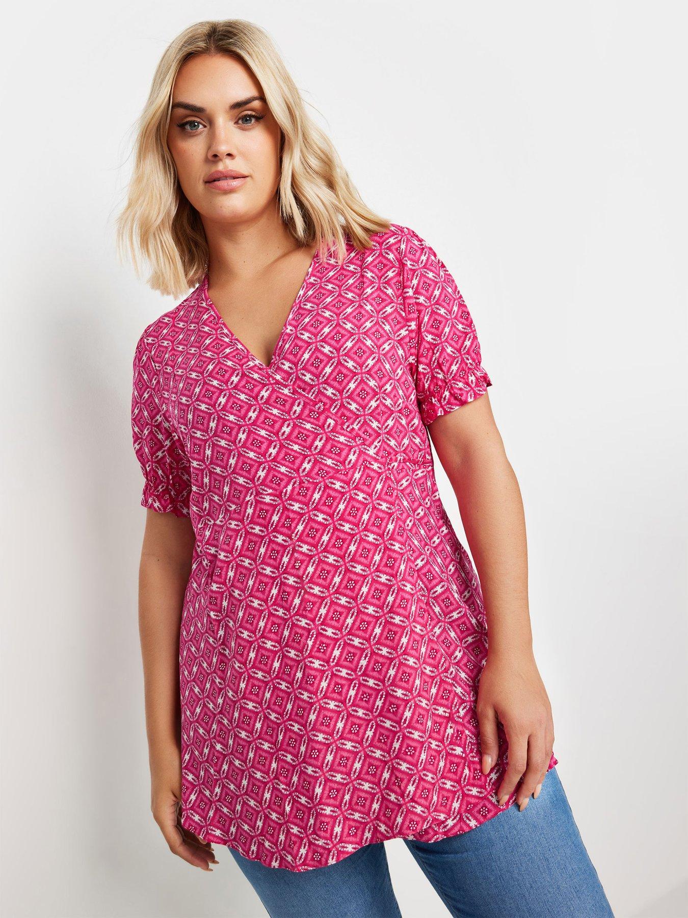 undefined Curve Wrap Frill Sleeve Blouse - Red