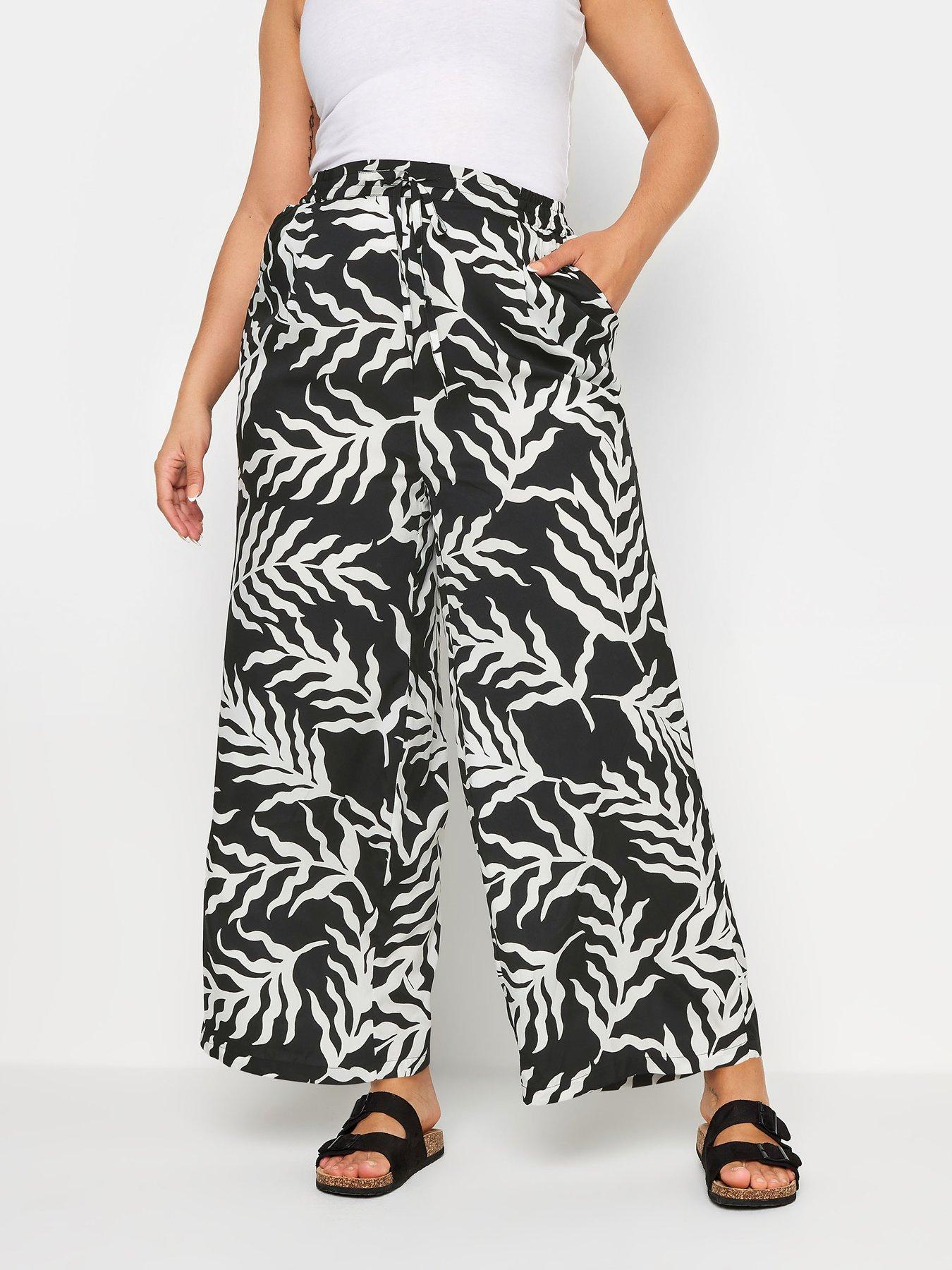 Yours Curve Wide Leg Trouser Black littlewoods
