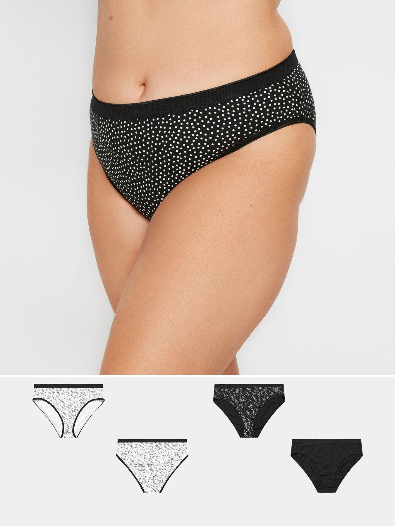 Image 1 of 3 of Yours Curve 5 Pack Hi Leg Briefs - Black