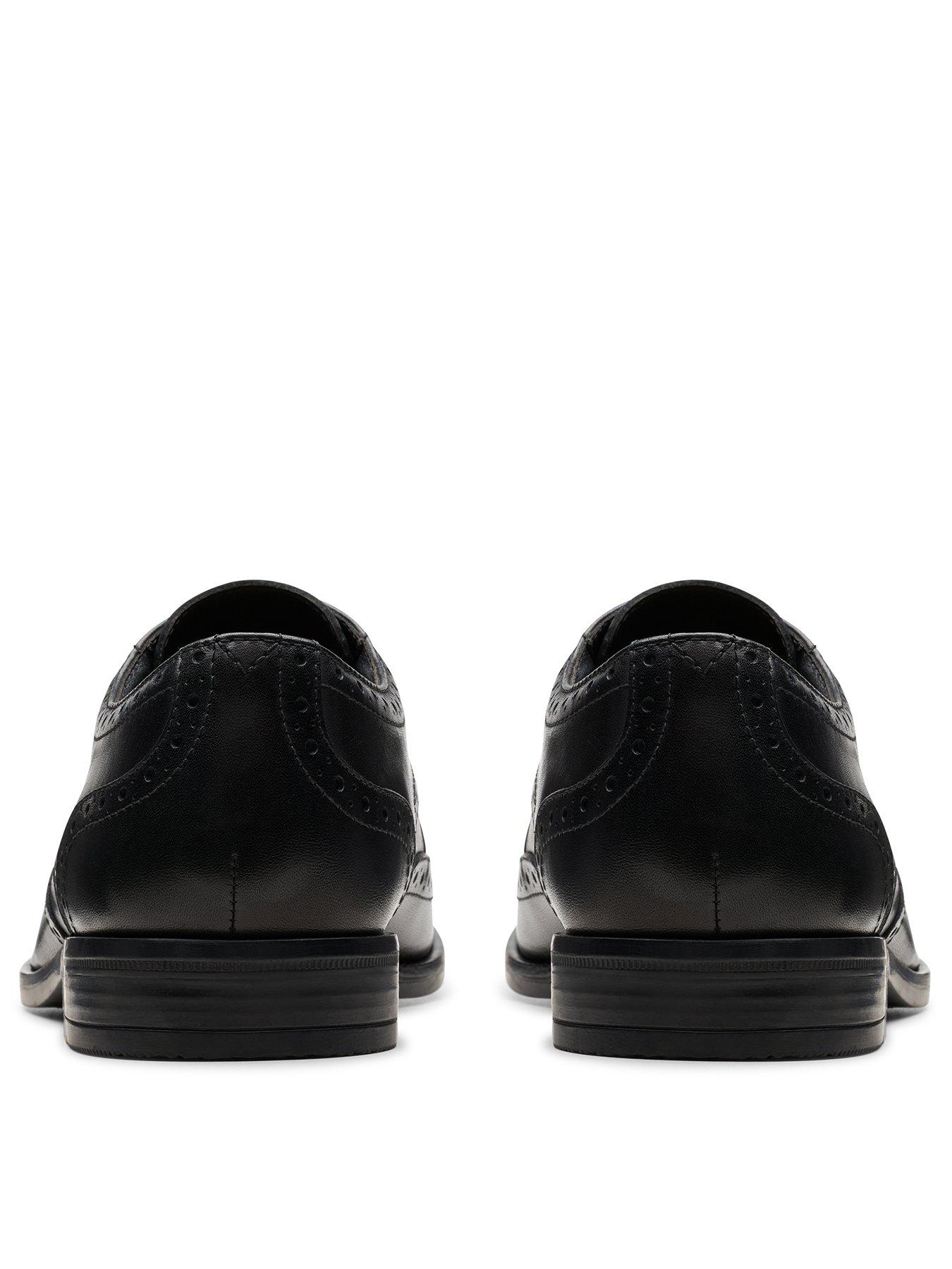  image of clarks-brandon-limit-brogue-shoes-black