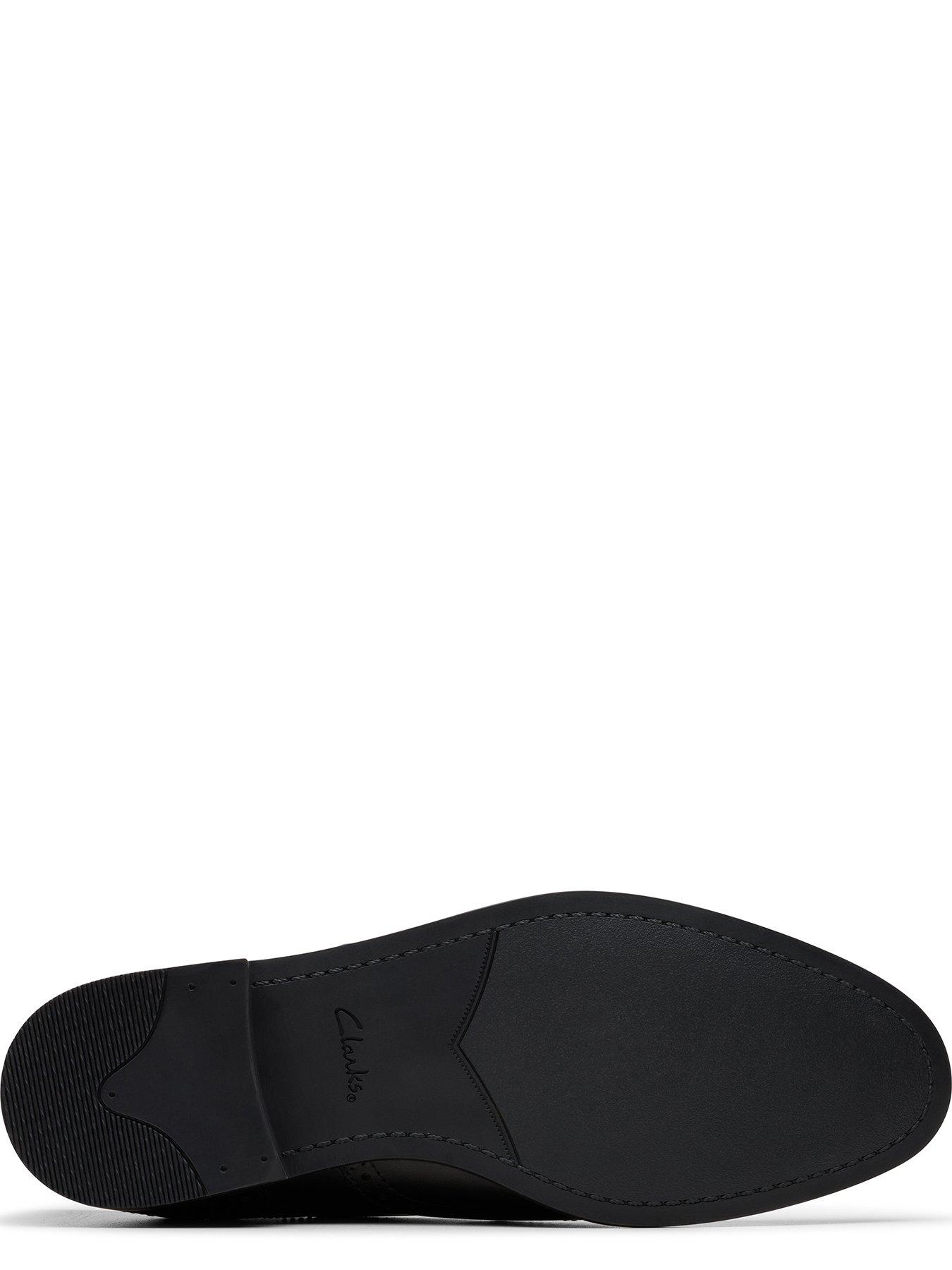  image of clarks-brandon-limit-brogue-shoes-black