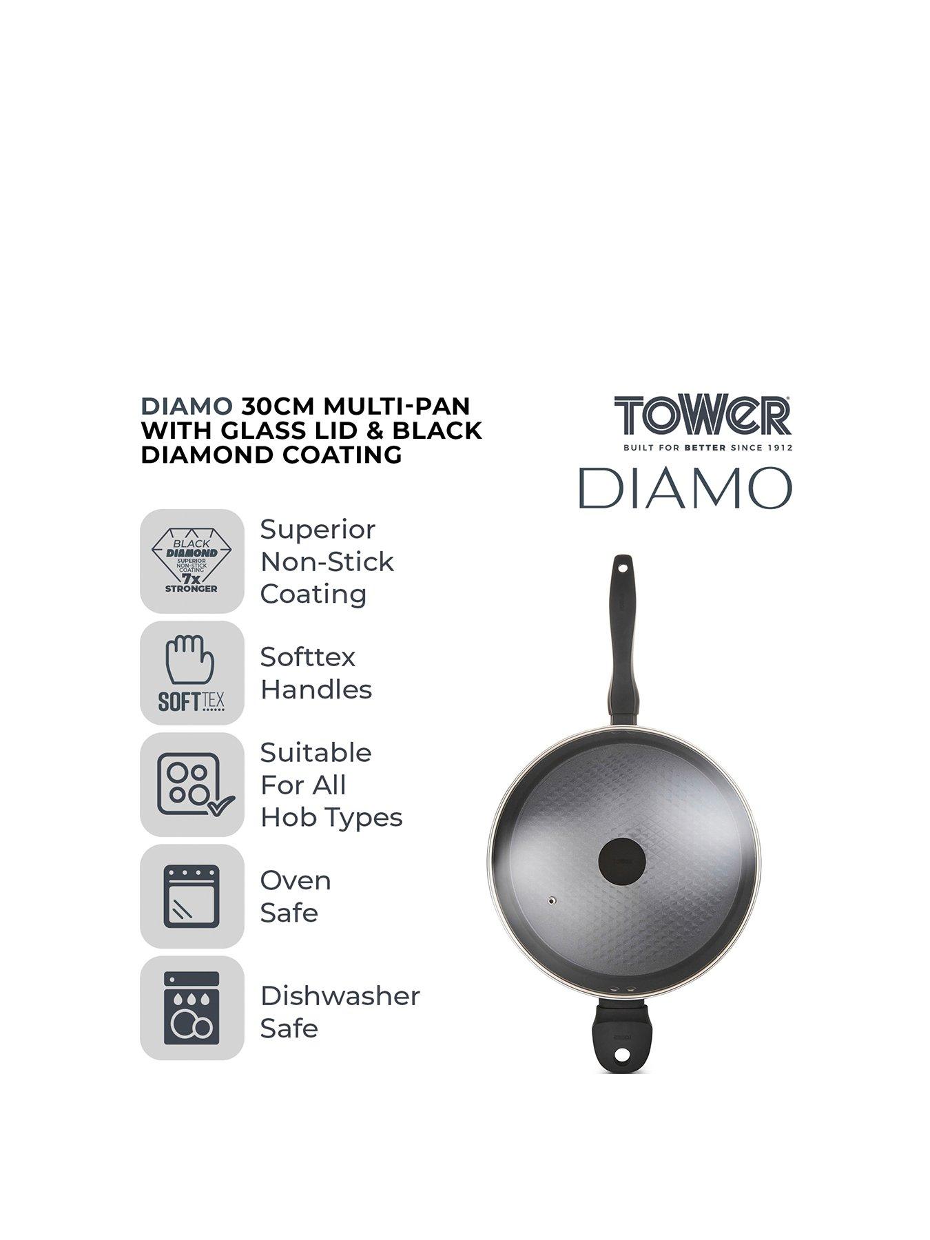  image of tower-diamo-30-cm-multi-pan-with-glass-lid