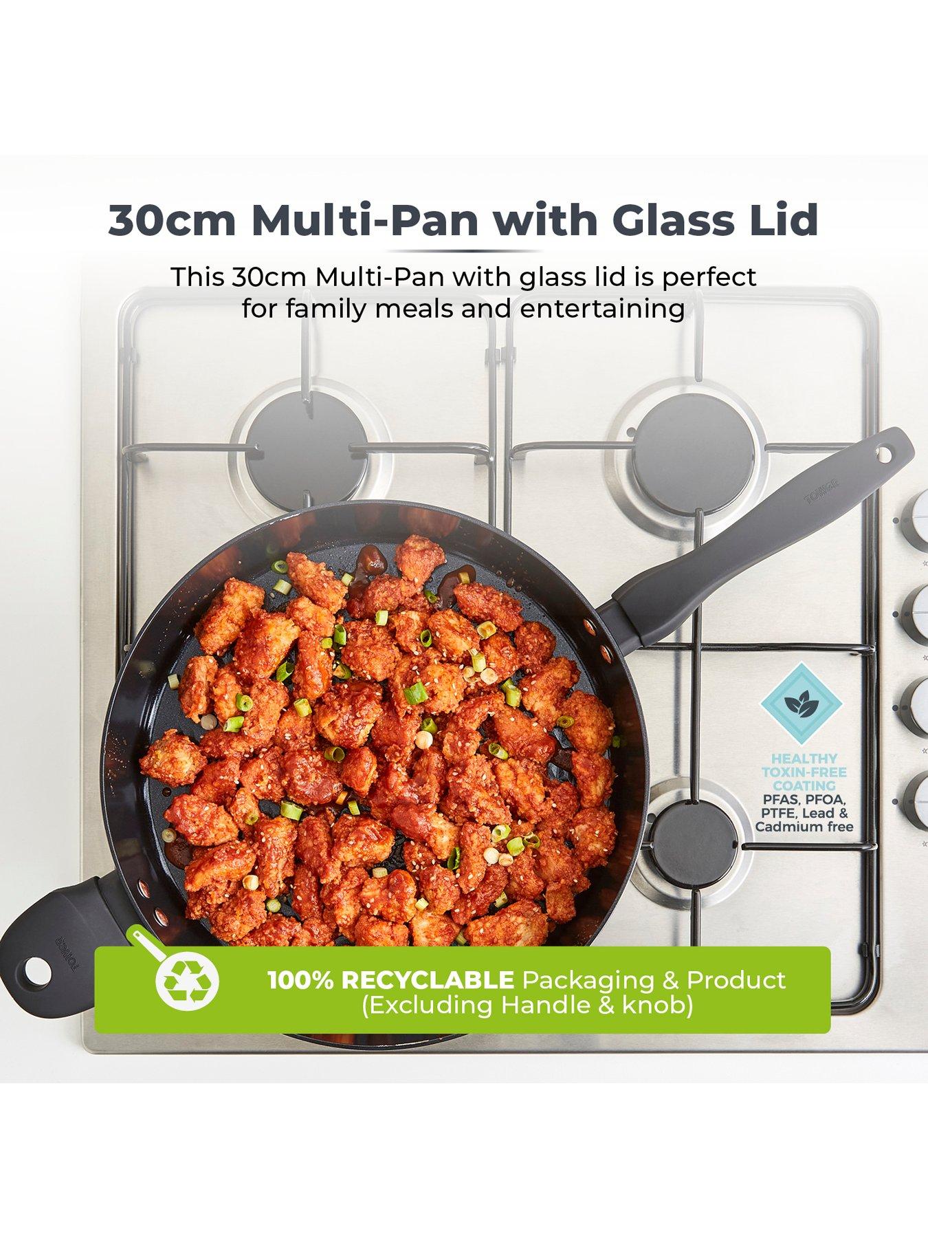  image of tower-diamo-30-cm-multi-pan-with-glass-lid