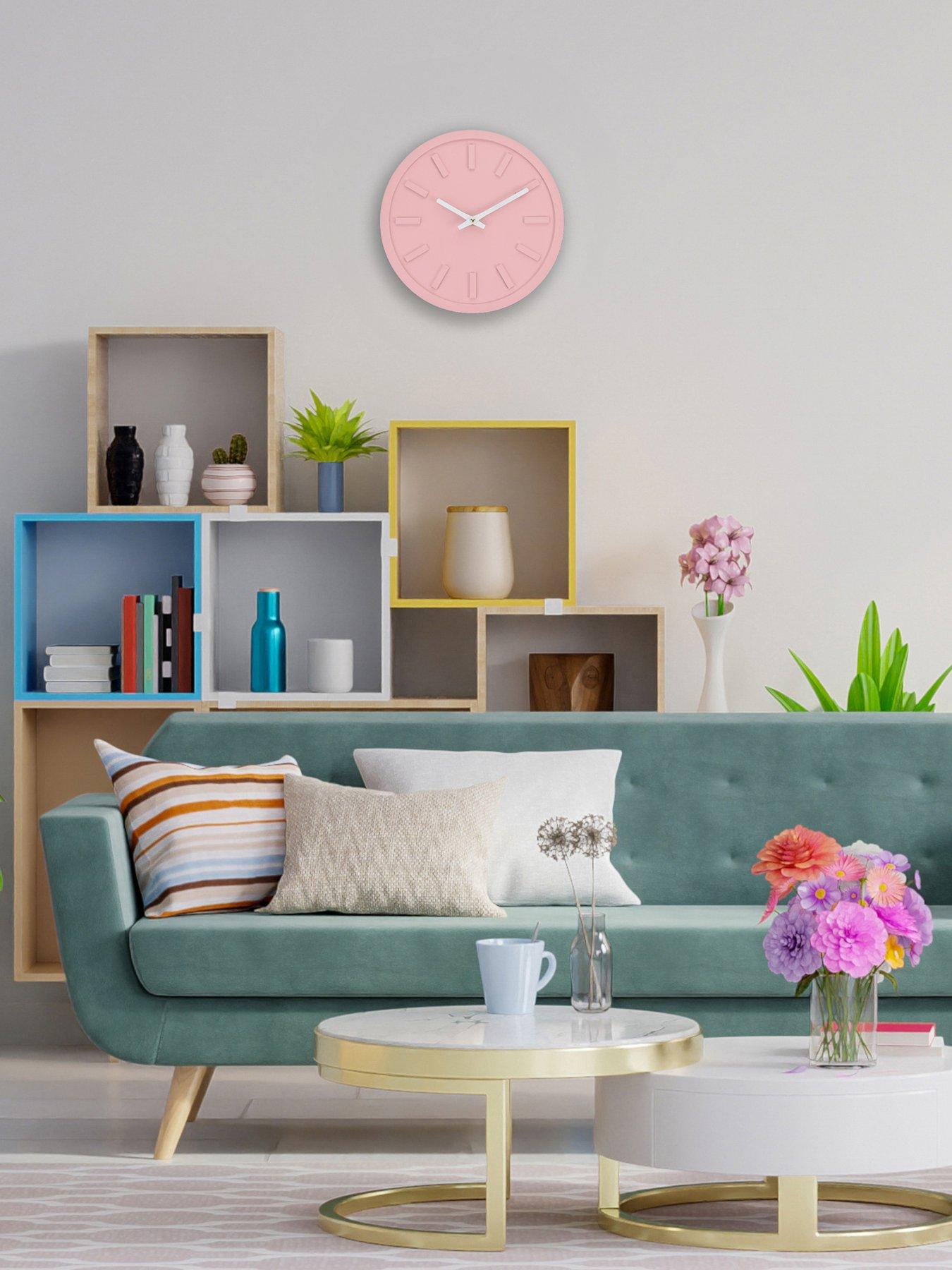 interval-minimalist-pink-wall-clock