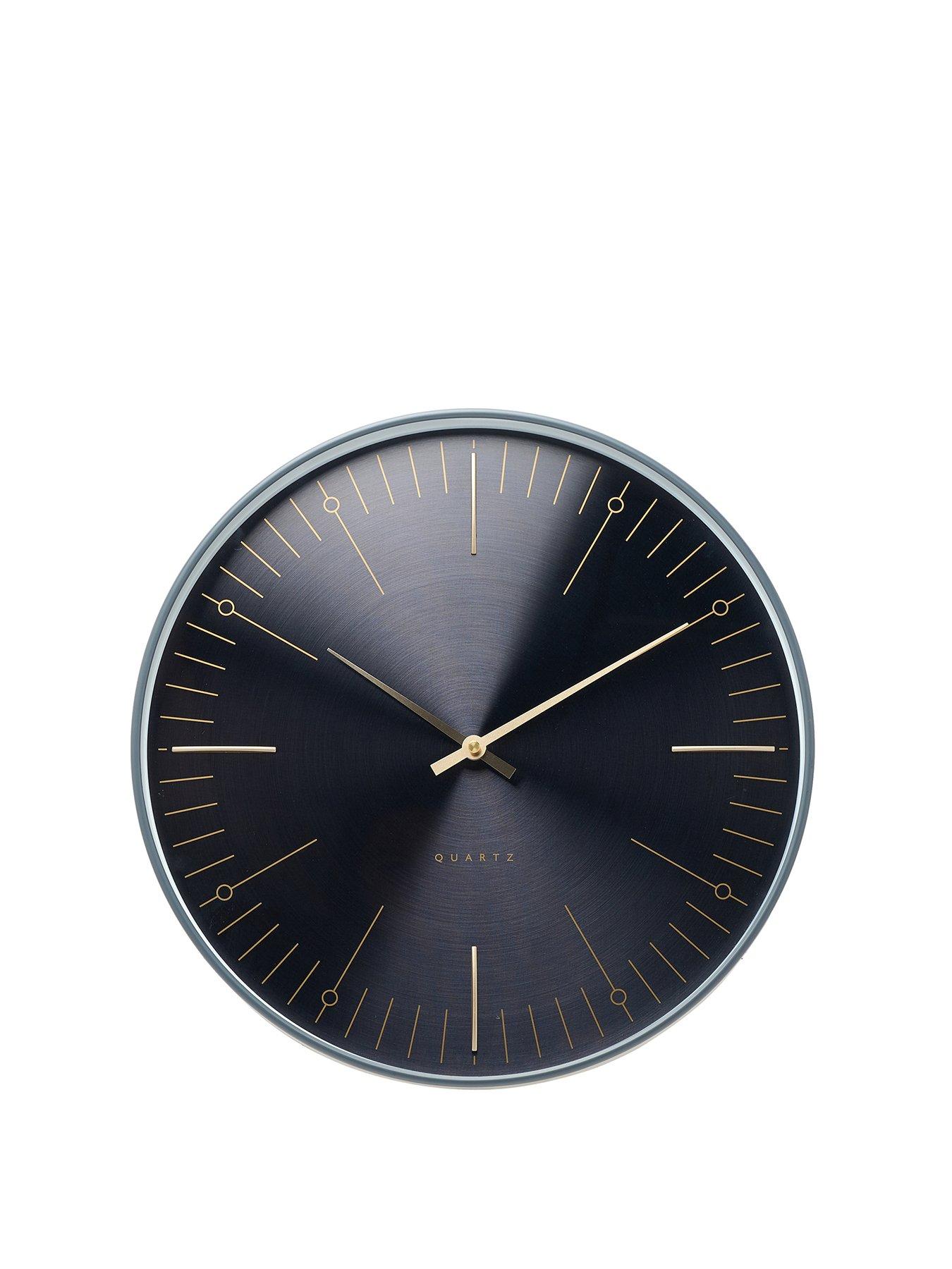 interval-black-and-gold-metal-wall-clock