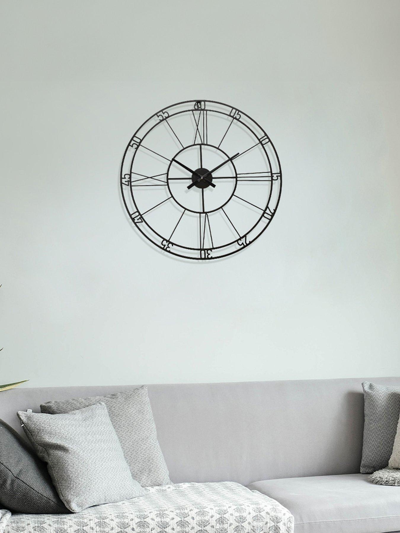 undefined Black Metal Cut-Out Wall Clock